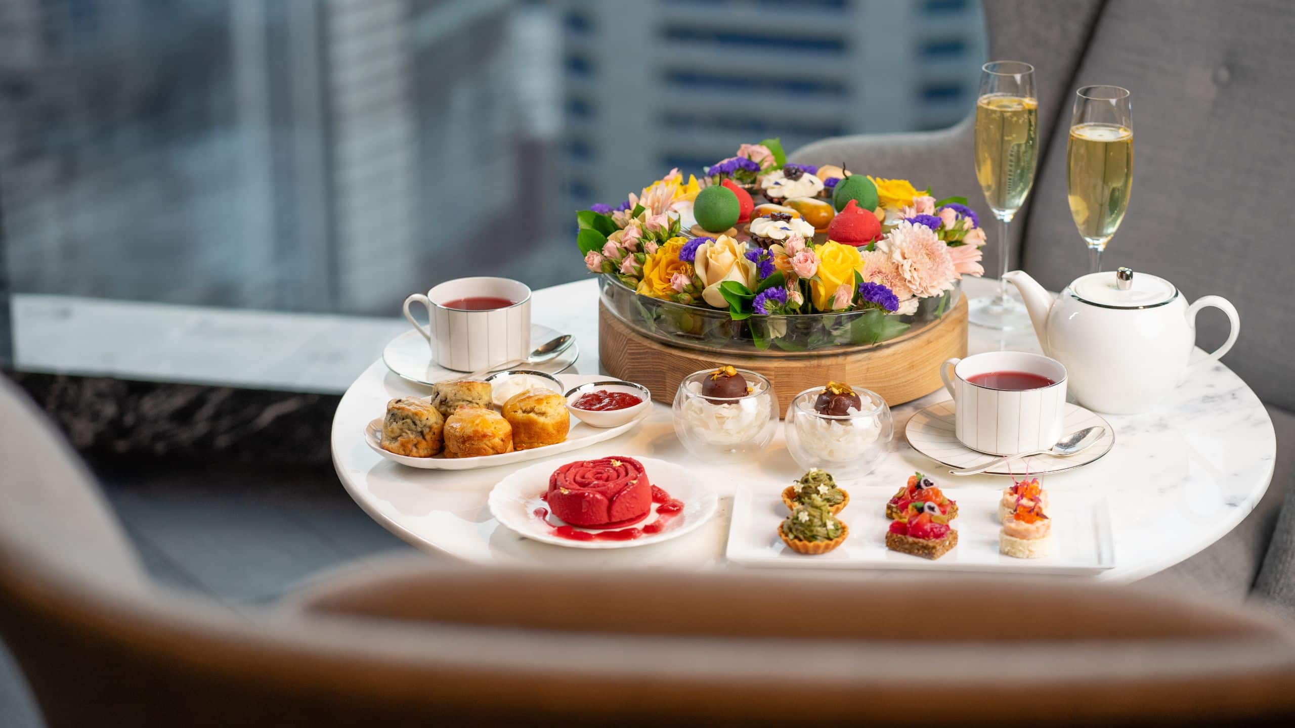 Park Hyatt Jakarta Spring Flowers Afternoon Tea Table Set Up