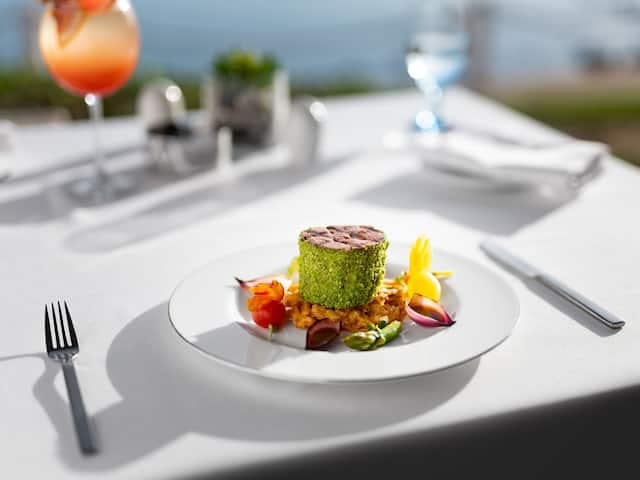 Andalusia Restaurant table setup with cutlery