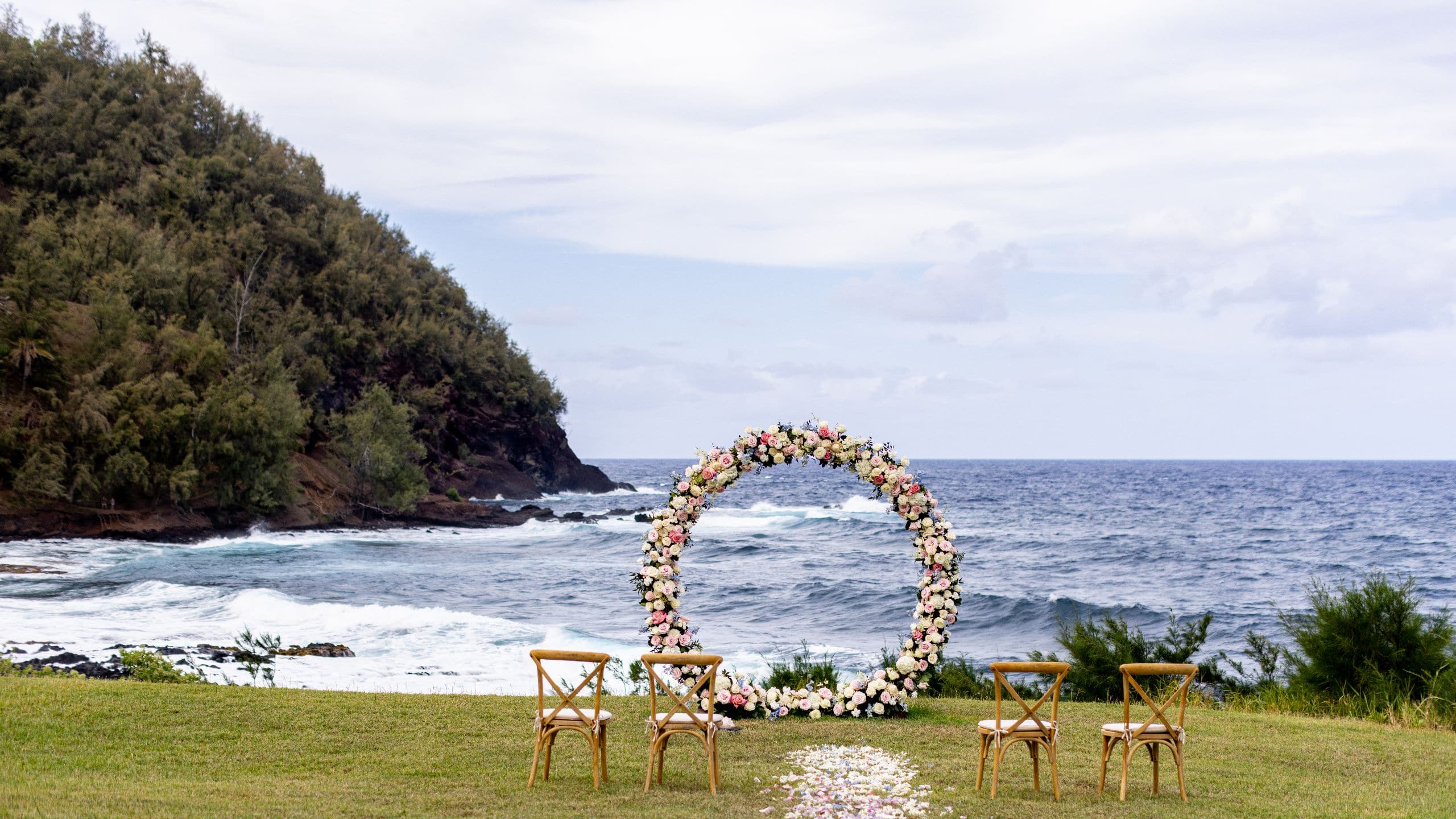 Hana-Maui Resort Intimate Oceanside Wedding Ceremony