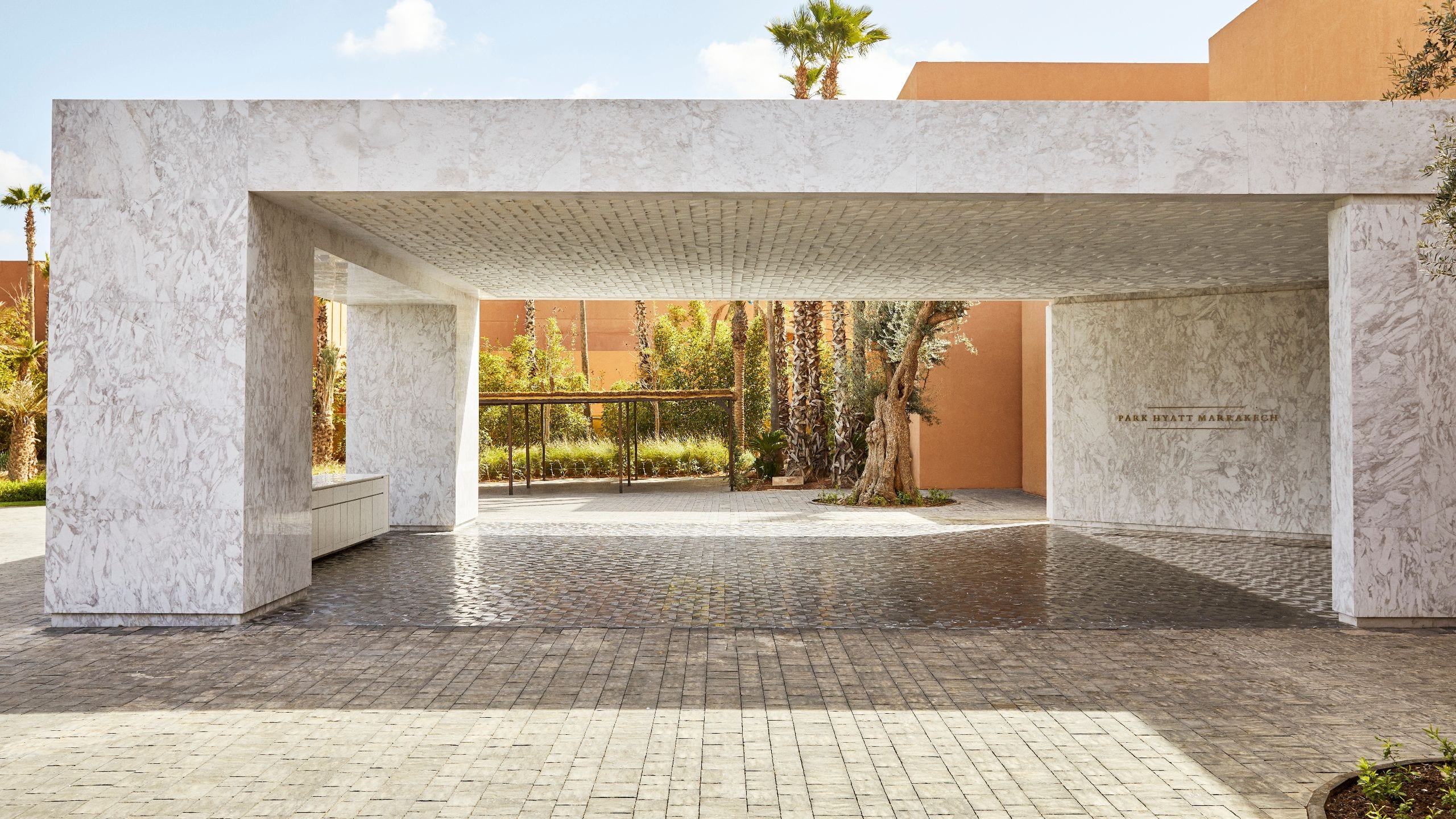 Park Hyatt Marrakech Entrance Logo Sun Sky Parking