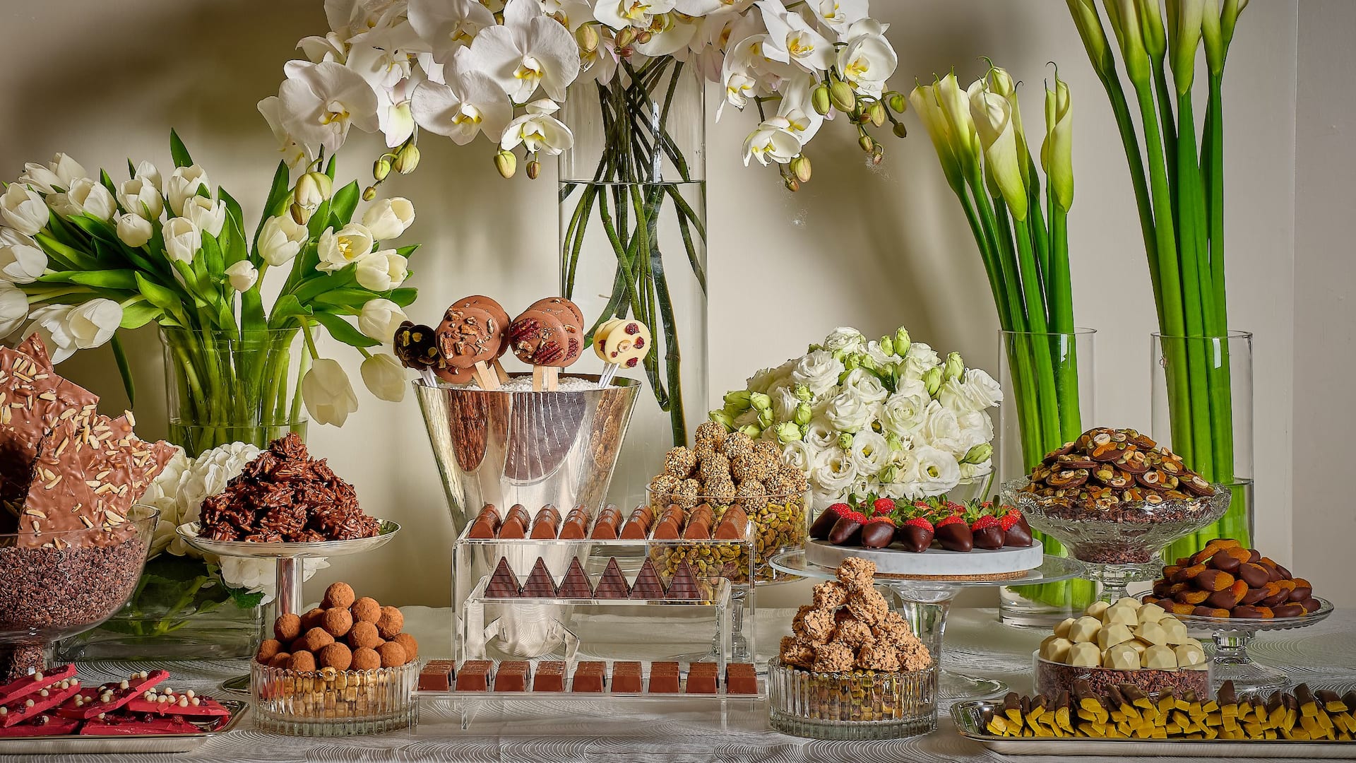 Global Chocolate Bar Wedding Display