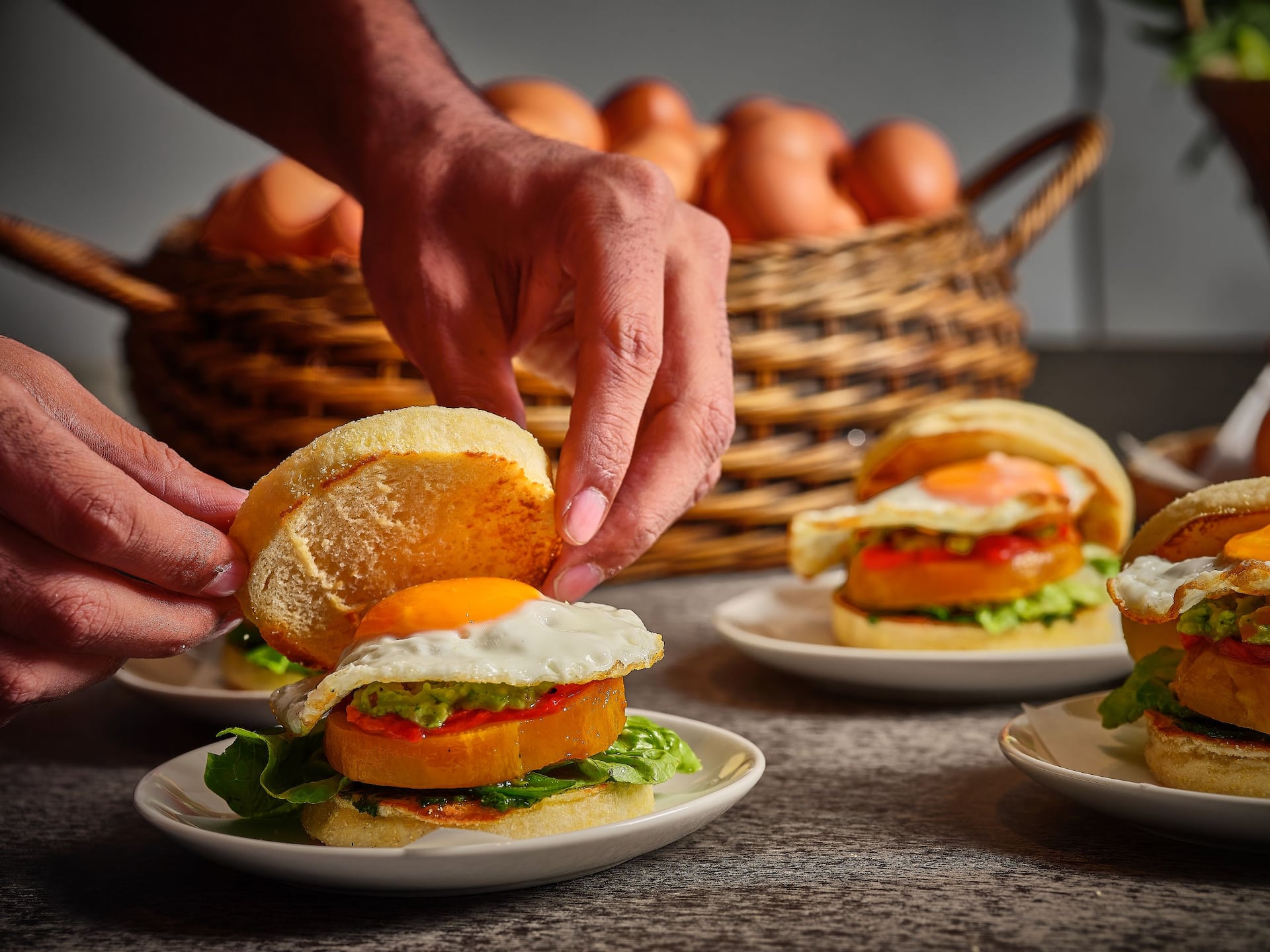 Global Egg Sandwich With Tomato And Avocado