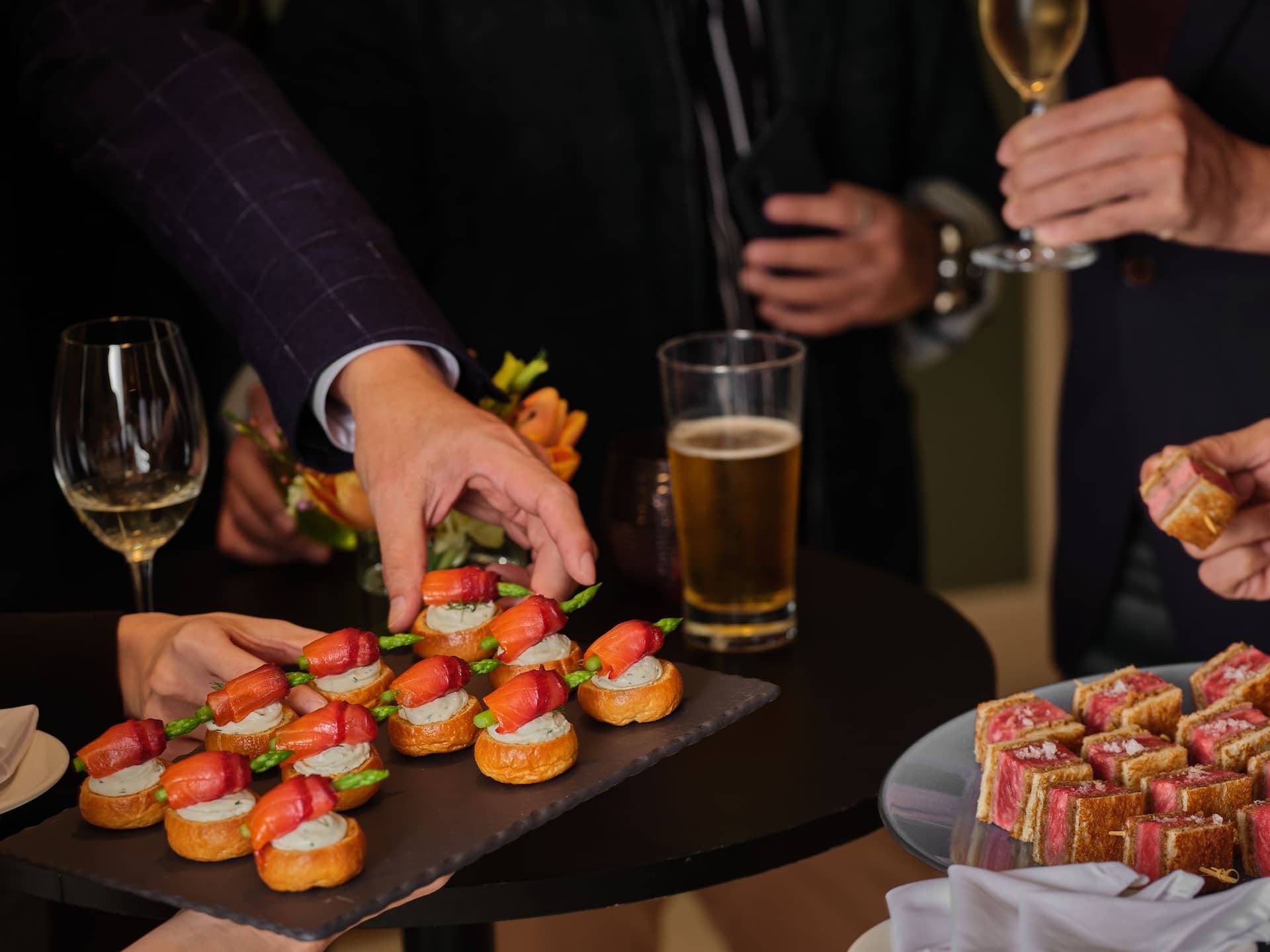 Global Mini Brioche Canapes With Hand