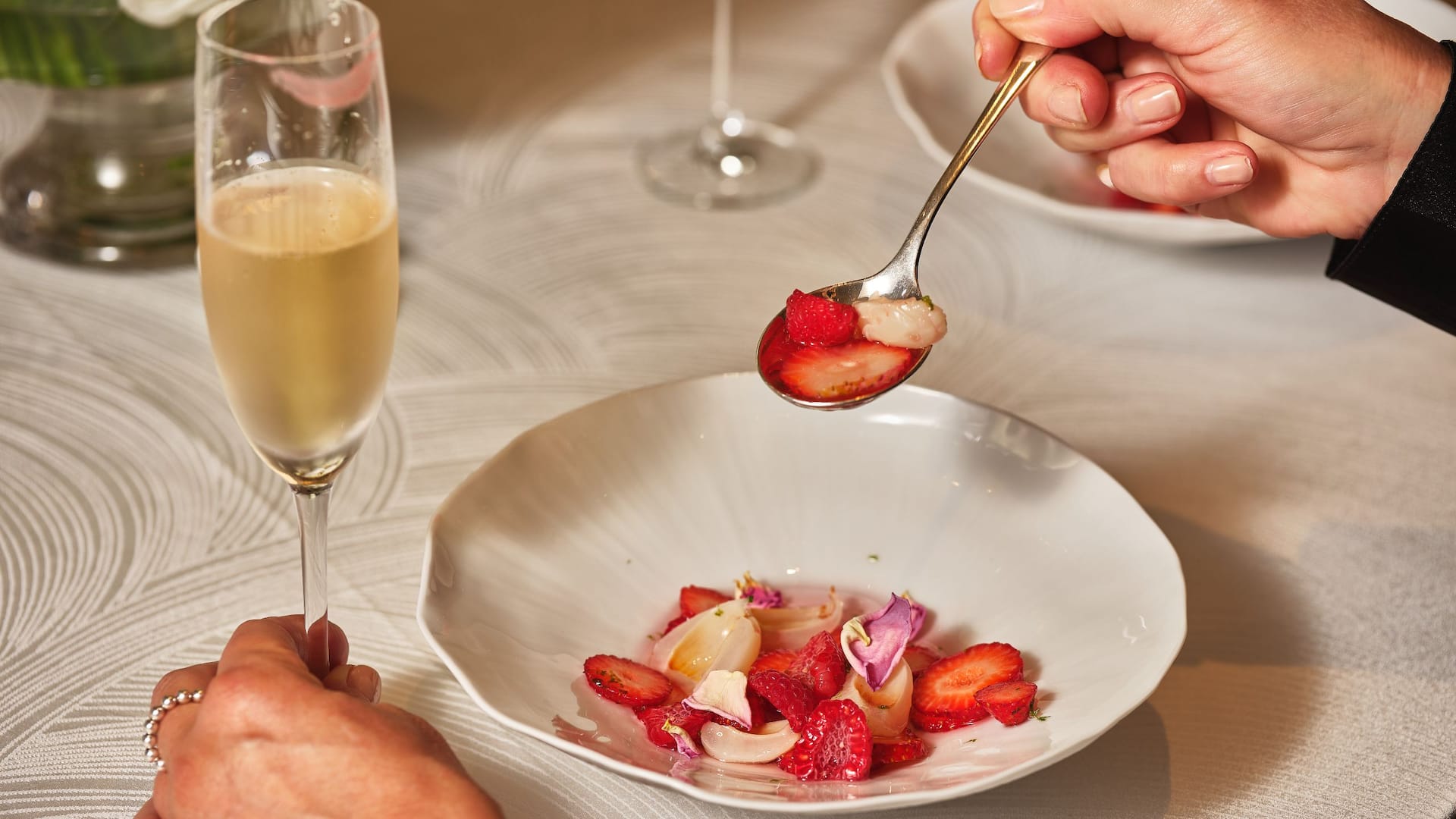 Global Strawberry And Rhubarb Gazpacho Serving