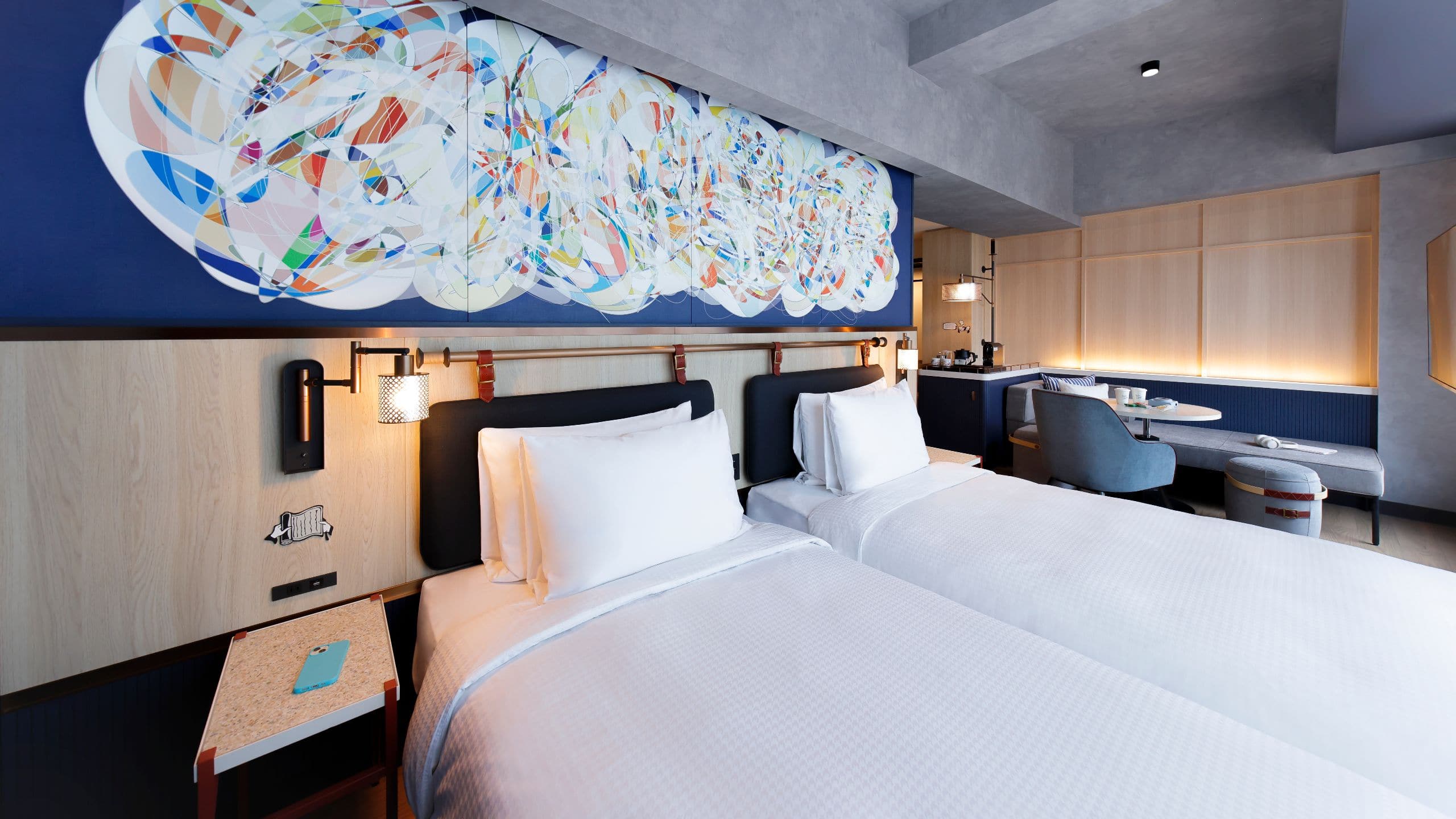 Caption by Hyatt Namba Osaka Deluxe Blue Twin Guestroom