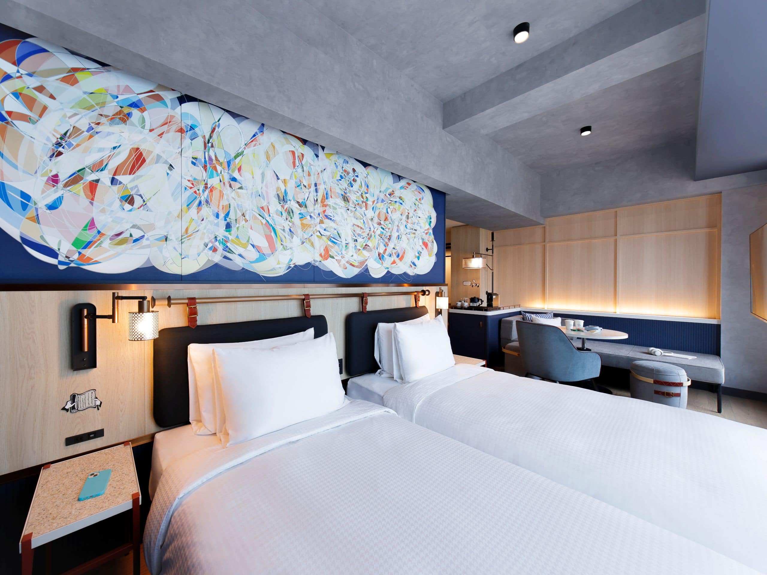 Caption by Hyatt Namba Osaka Deluxe Blue Twin Guestroom