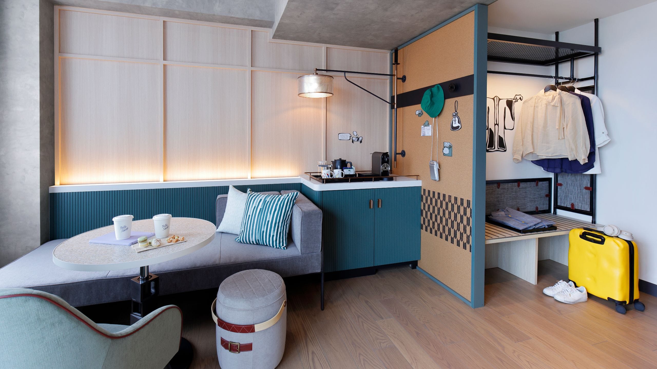 3/5 Caption by Hyatt Namba Osaka Deluxe Green Wardrobe Minibar