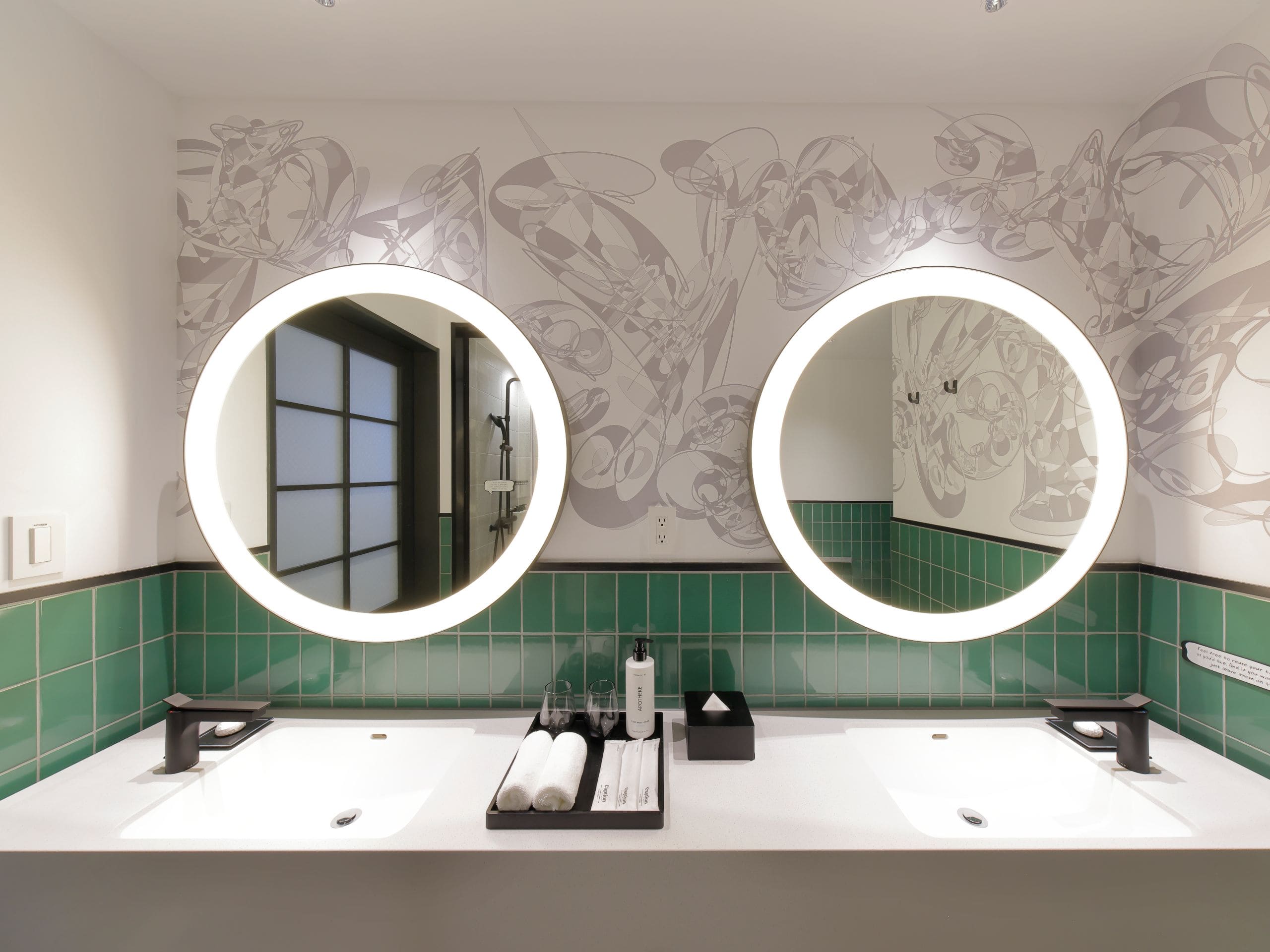 Caption by Hyatt Namba Osaka Deluxe Bathroom Green Sink