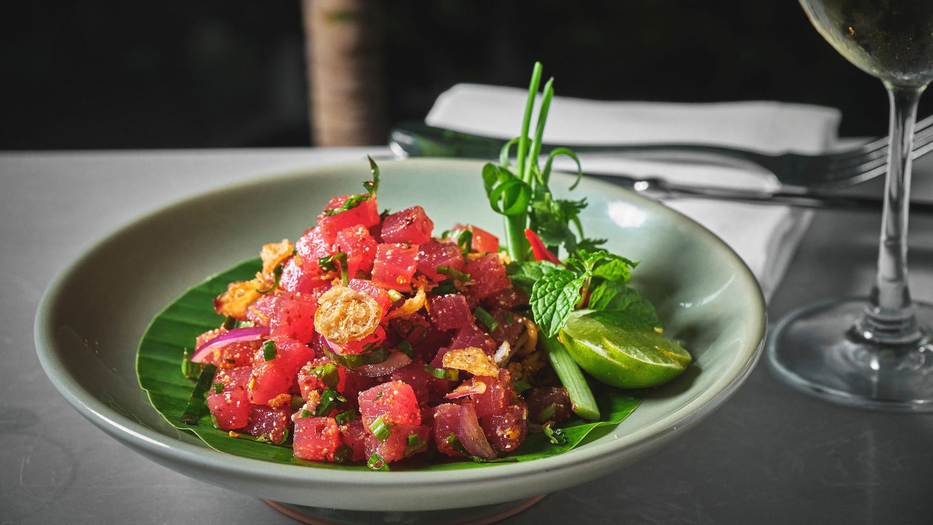 Hyatt Regency Koh Samui Yangna Cuisine Larb Tuna