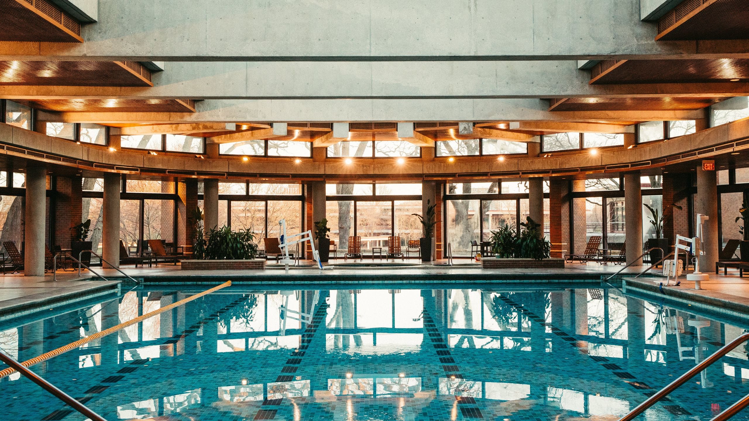 Hyatt Lodge Oak Brook Chicago Pool View From Steps