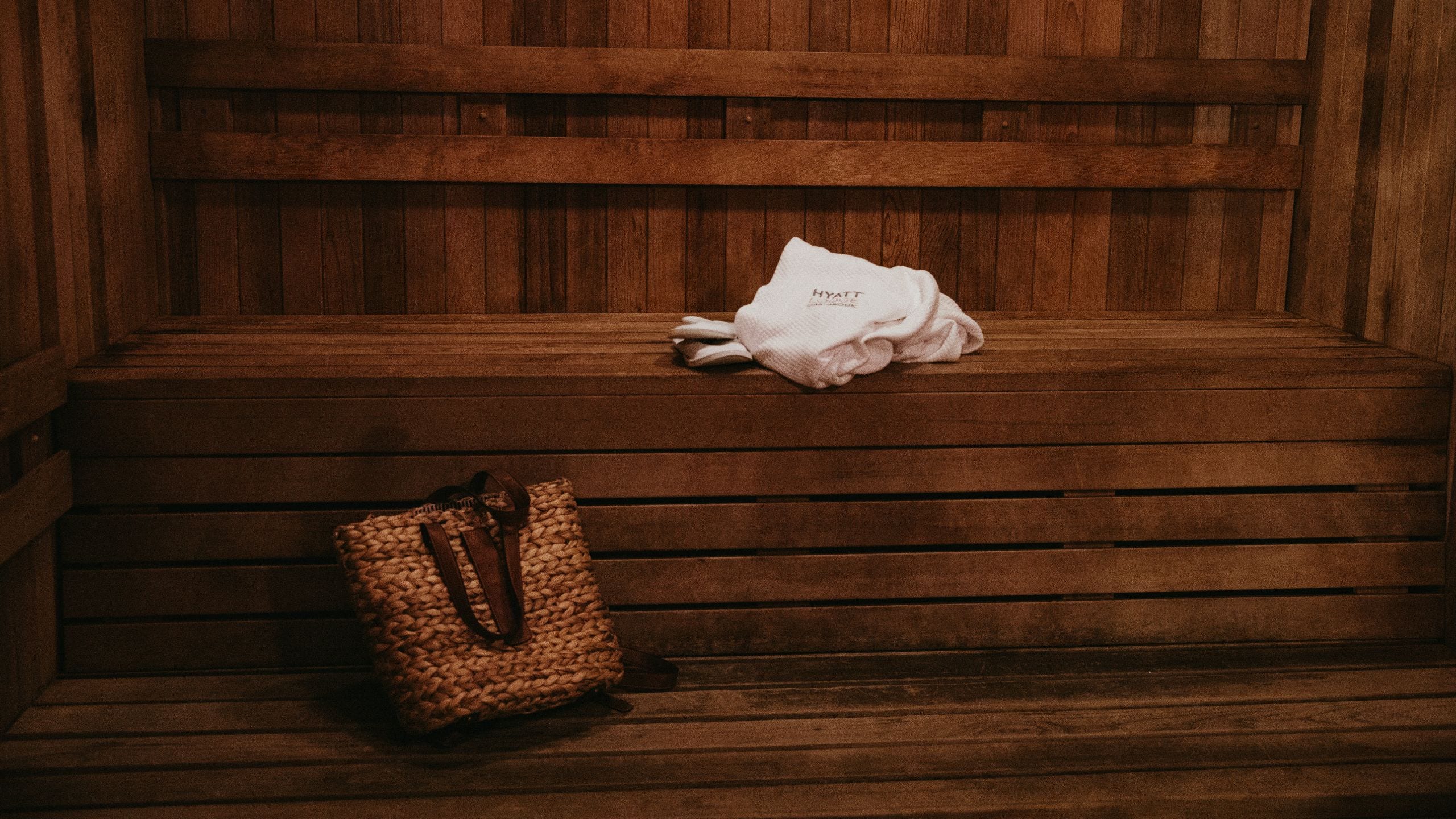 Hyatt Lodge Oak Brook Chicago Spa Amenities In Sauna Detail