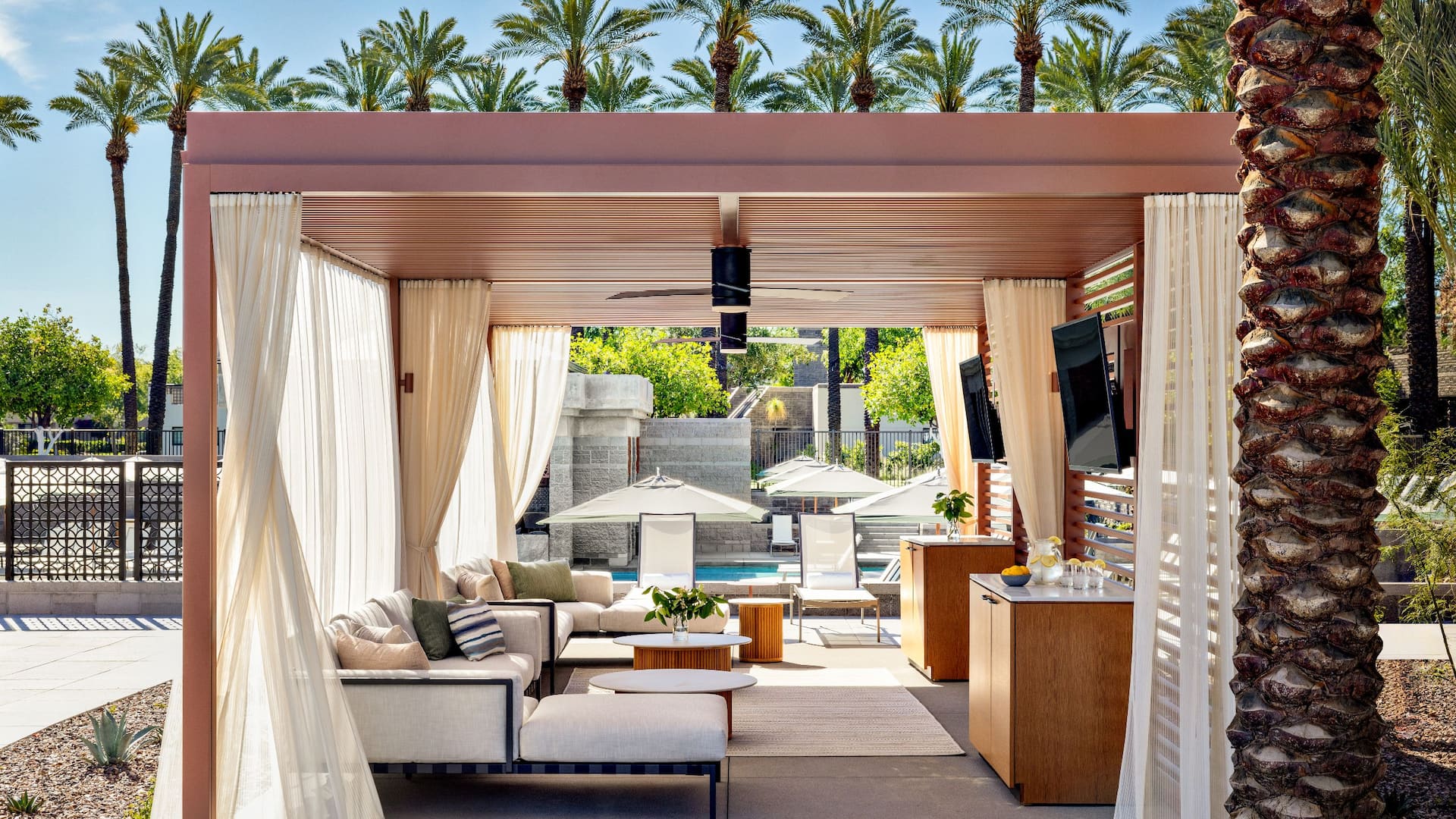 Hyatt Regency Scottsdale Resort & Spa at Gainey Ranch Cabana Seating Daytime