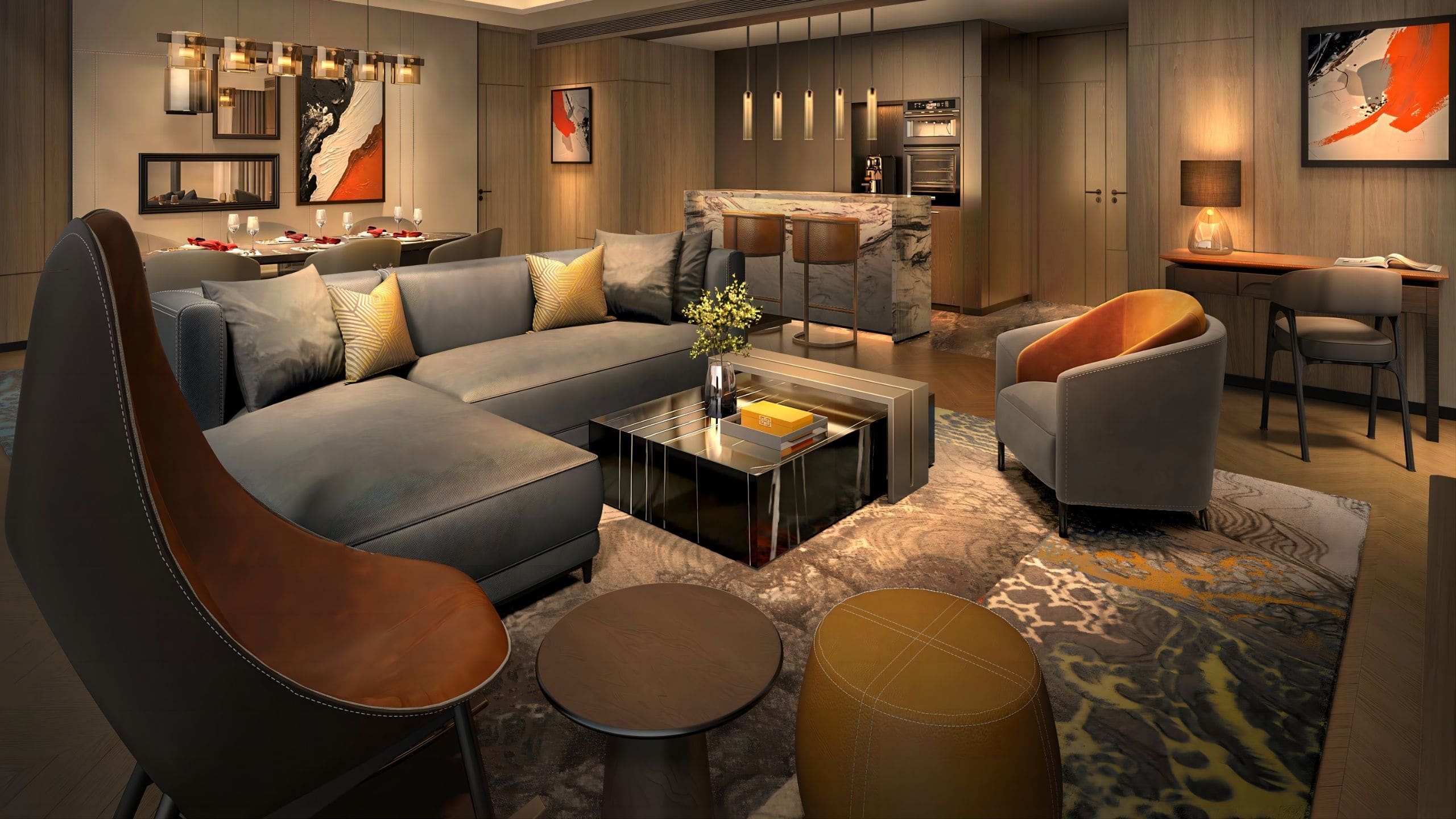 1/1 The Perennial Tianjin Perennial Suite One King Bed Living Room