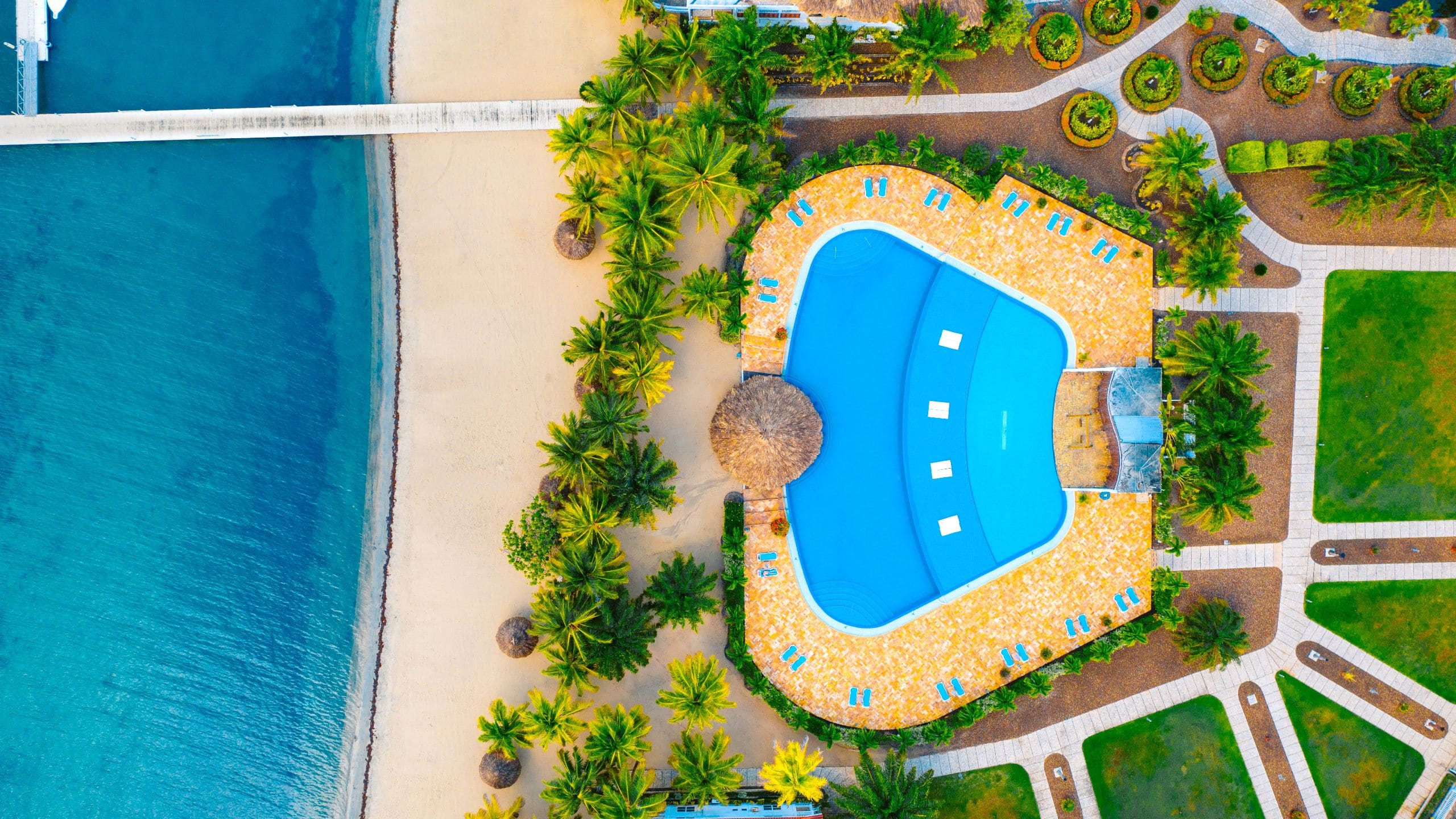 Placencia Resort Swimming Pool Overhead