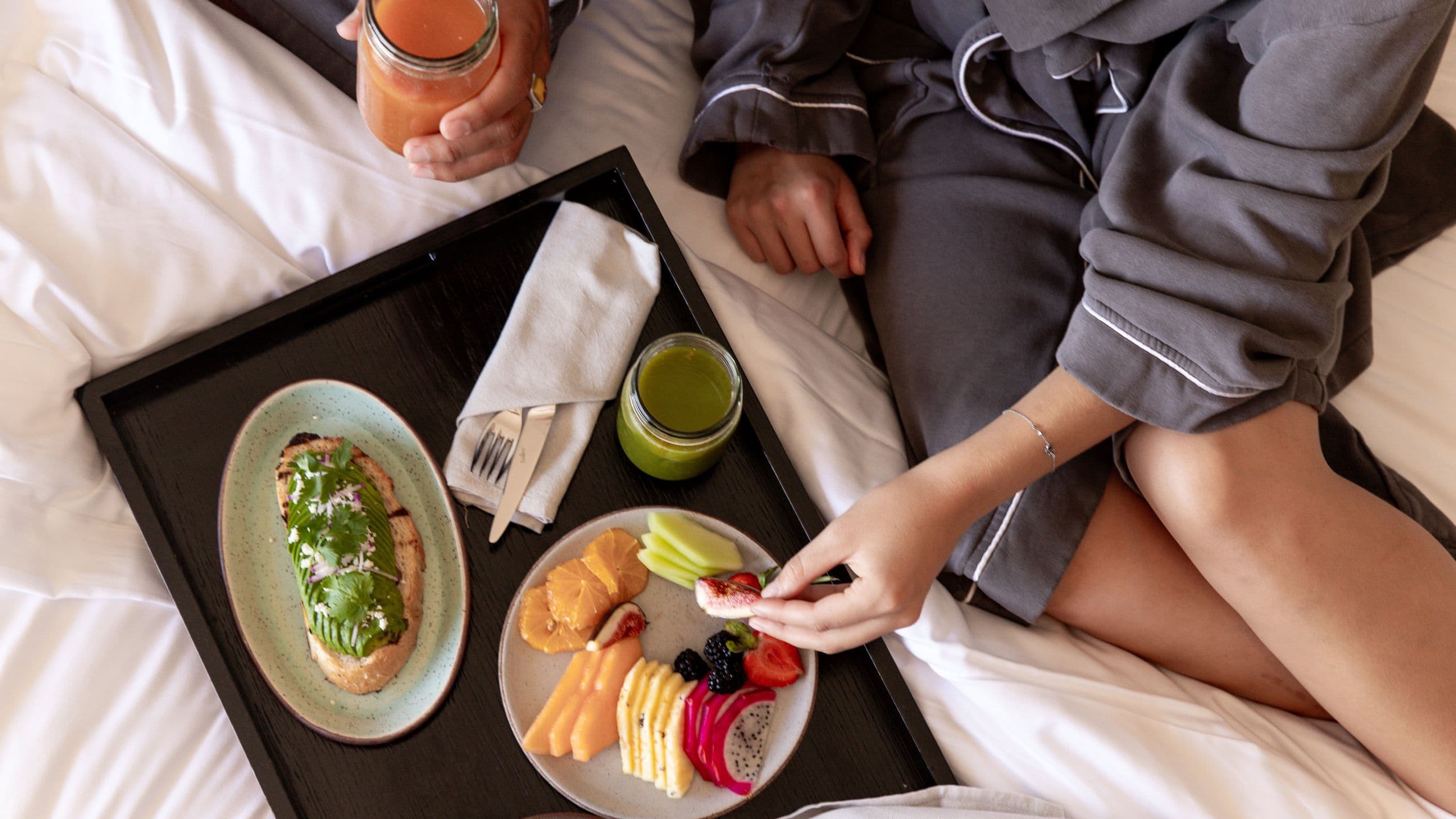 Alila Marea Beach Resort Encinitas Couple Breakfast Food And Drink