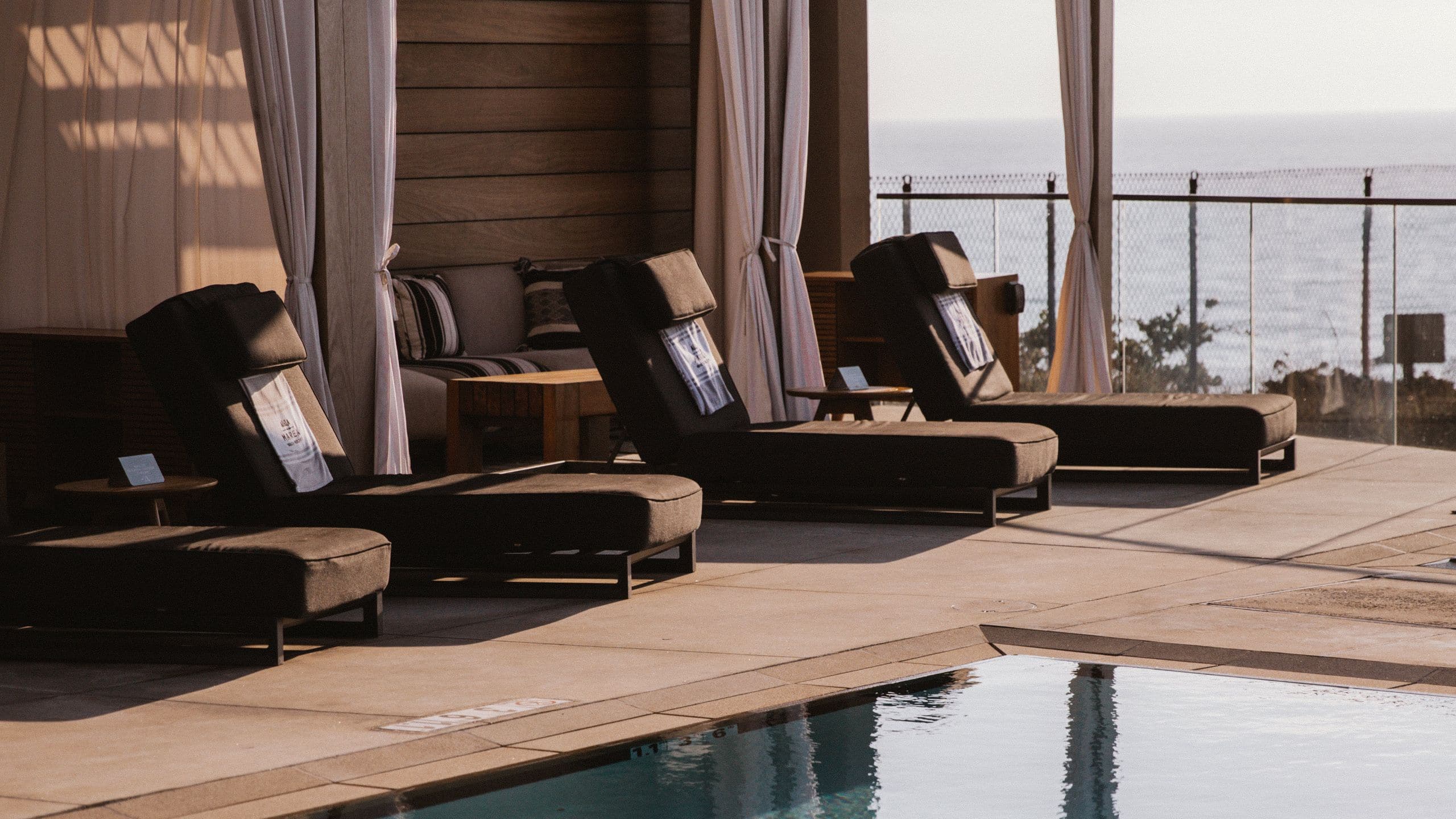 Alila Marea Beach Resort Encinitas Pool Cabanas At Sunset