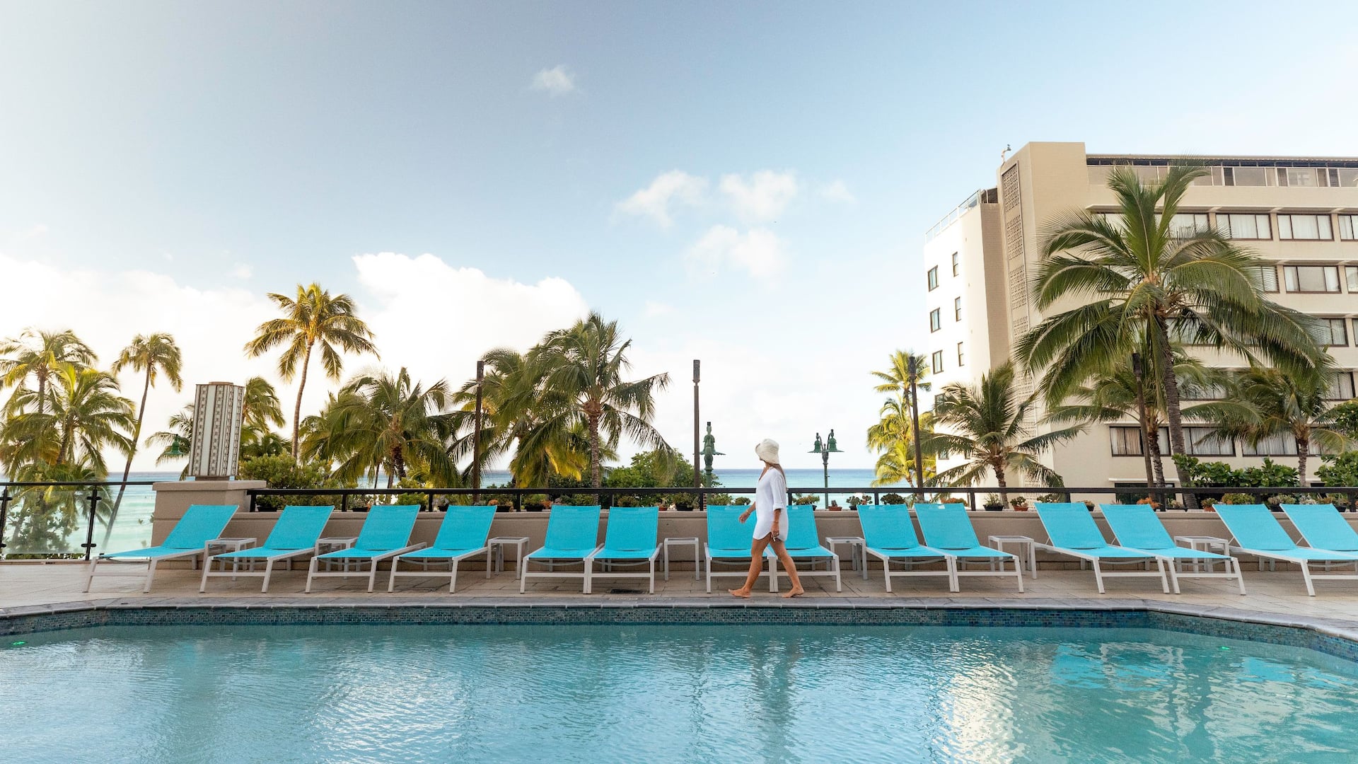 Hyatt Regency Waikiki Beach Resort and Spa Female Walking At Pool Deck