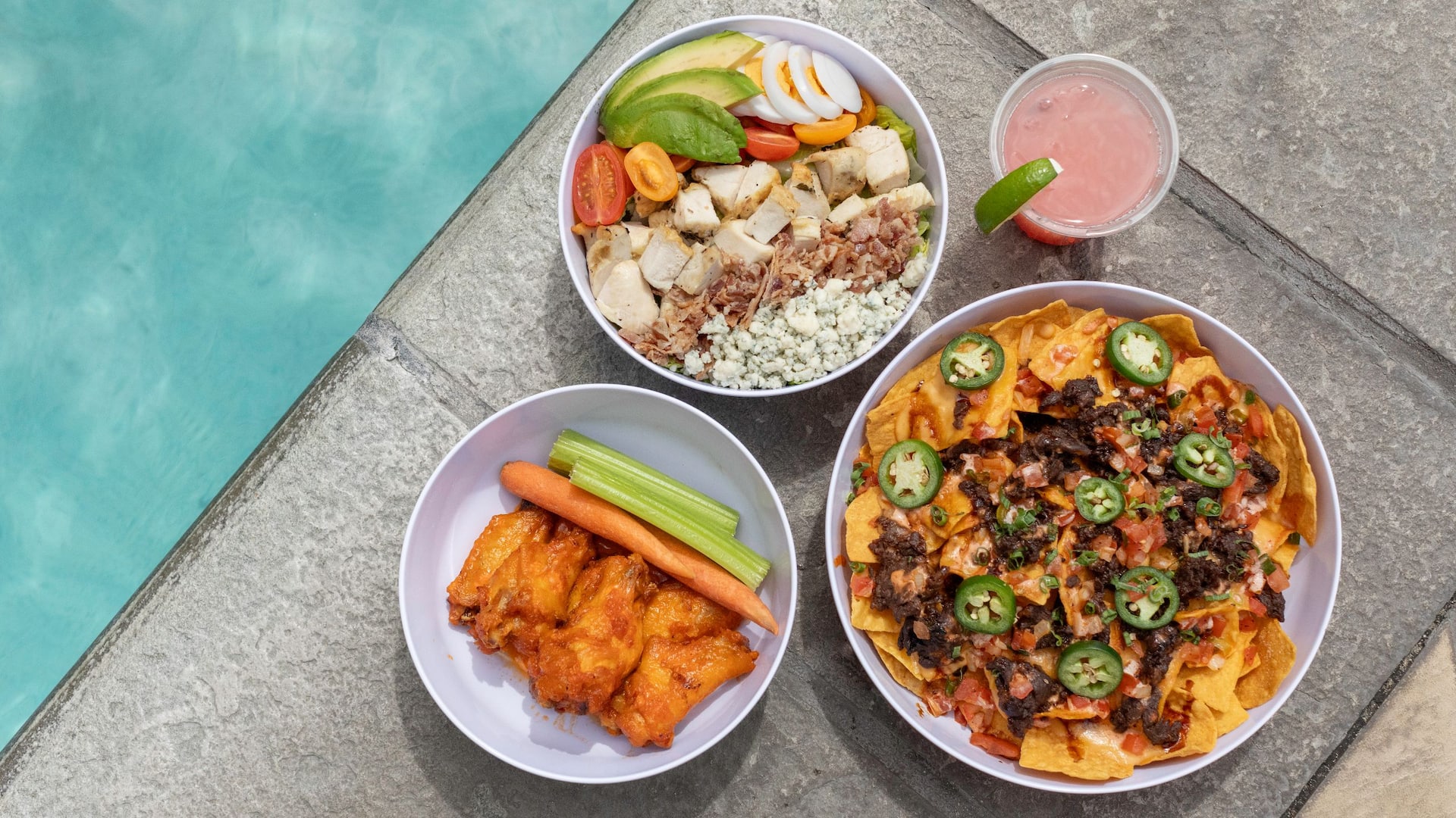 Hyatt Regency Waikiki Beach Resort and Spa Cobb Salad Buffalo Wings And Nachos With A
