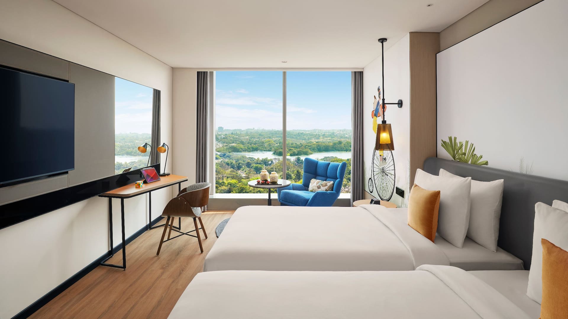 第 2，共 4 Hyatt Centric Hebbal Bengaluru Lake View Twin Interior