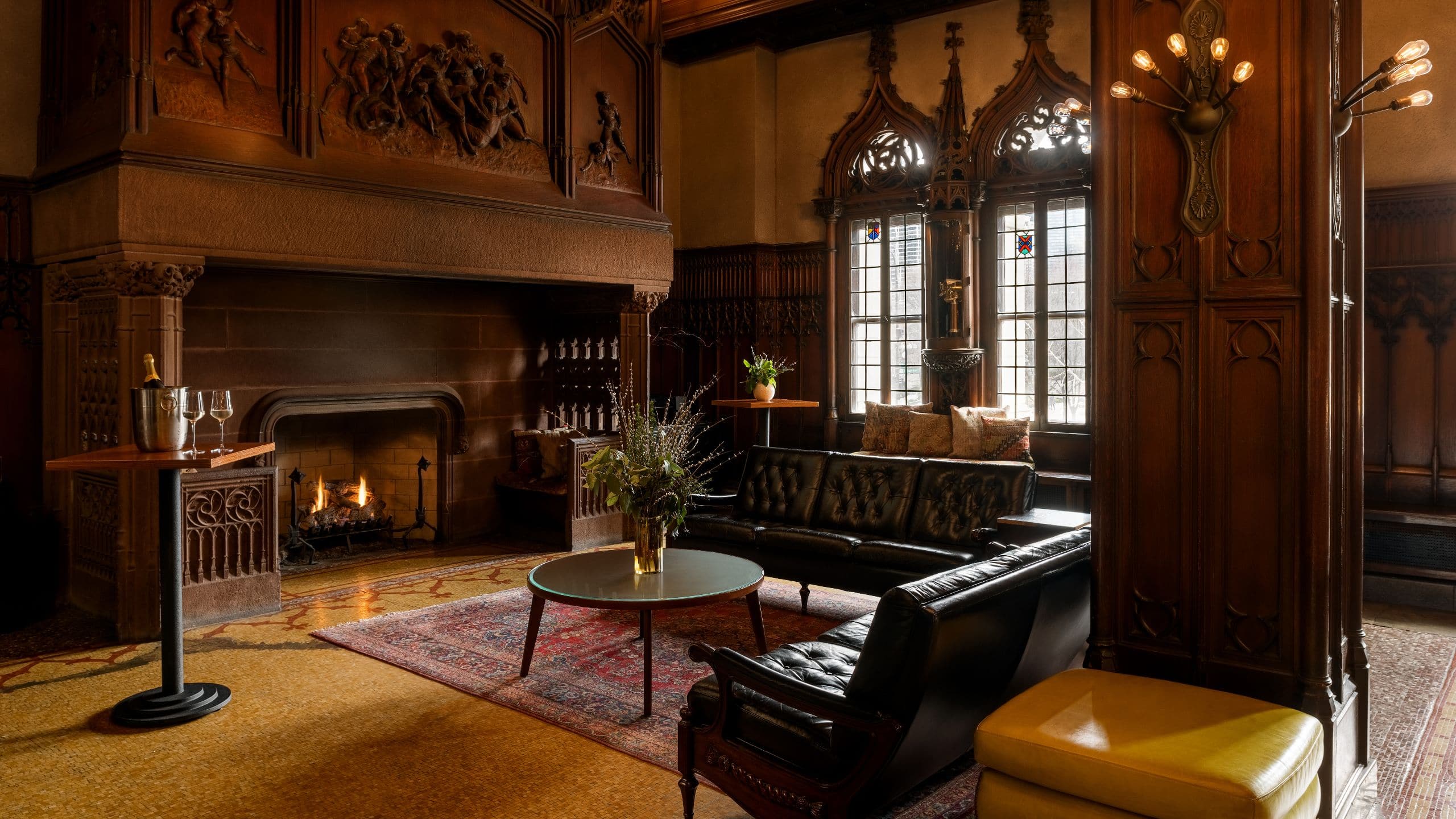 Chicago Athletic Association Library Fireplace