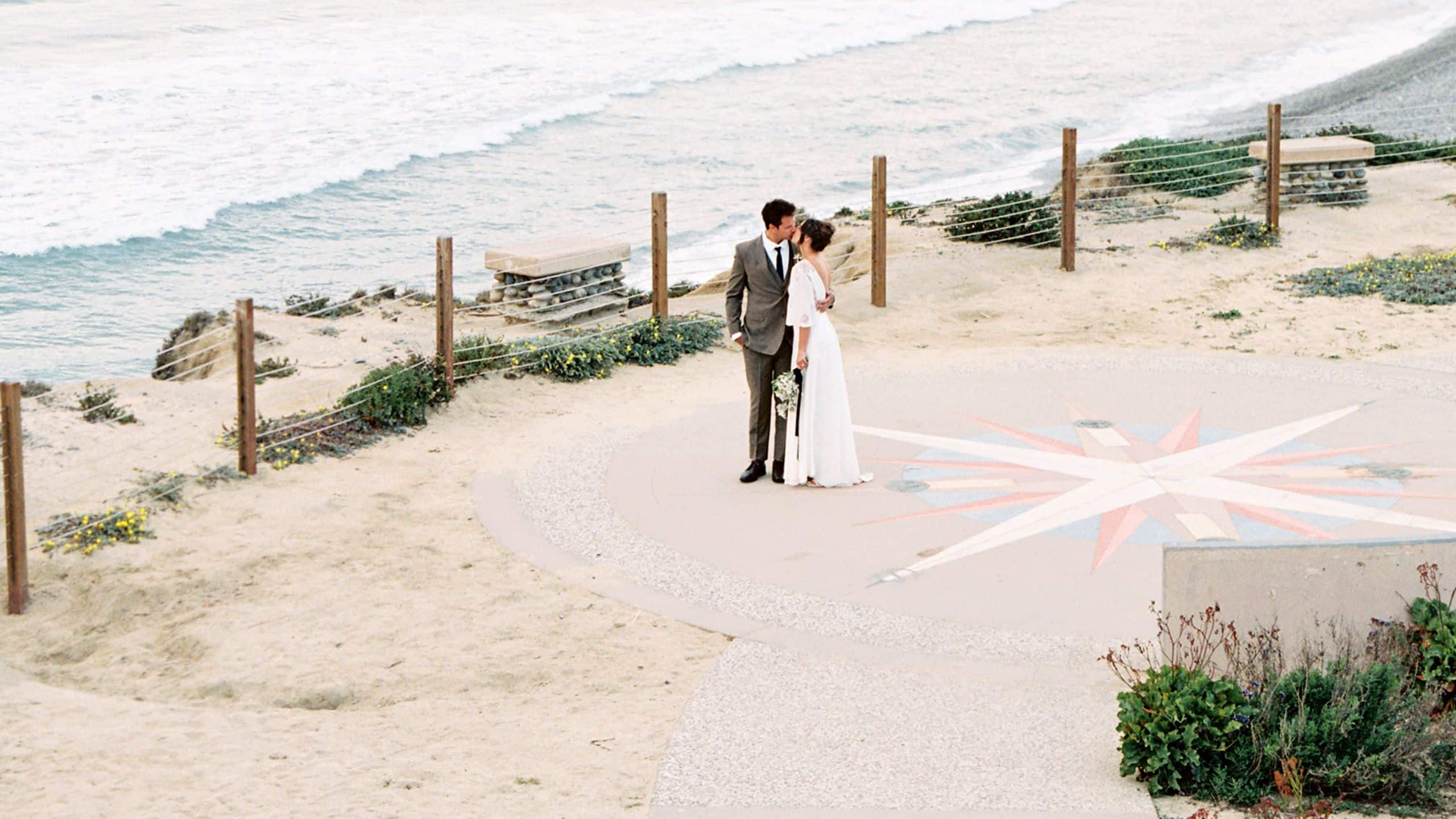 Alila Marea Beach Resort Encinitas Wedding Couple At Compass Rose