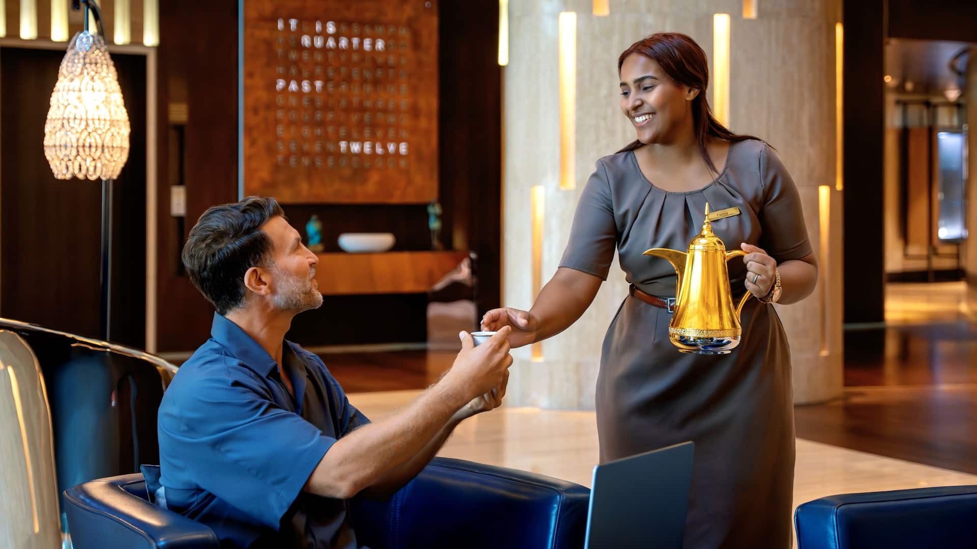 Grand Hyatt Abu Dhabi Hotel & Residences Emirates Pearl Coffee In The Lobby