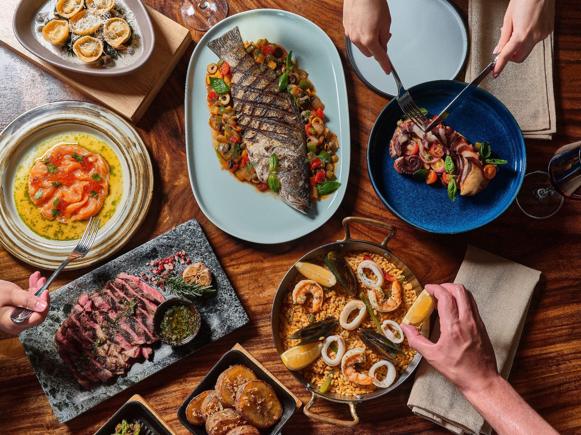 Hyatt Regency Koh Samui Sesun Grill And Beach Bar Menu Spread