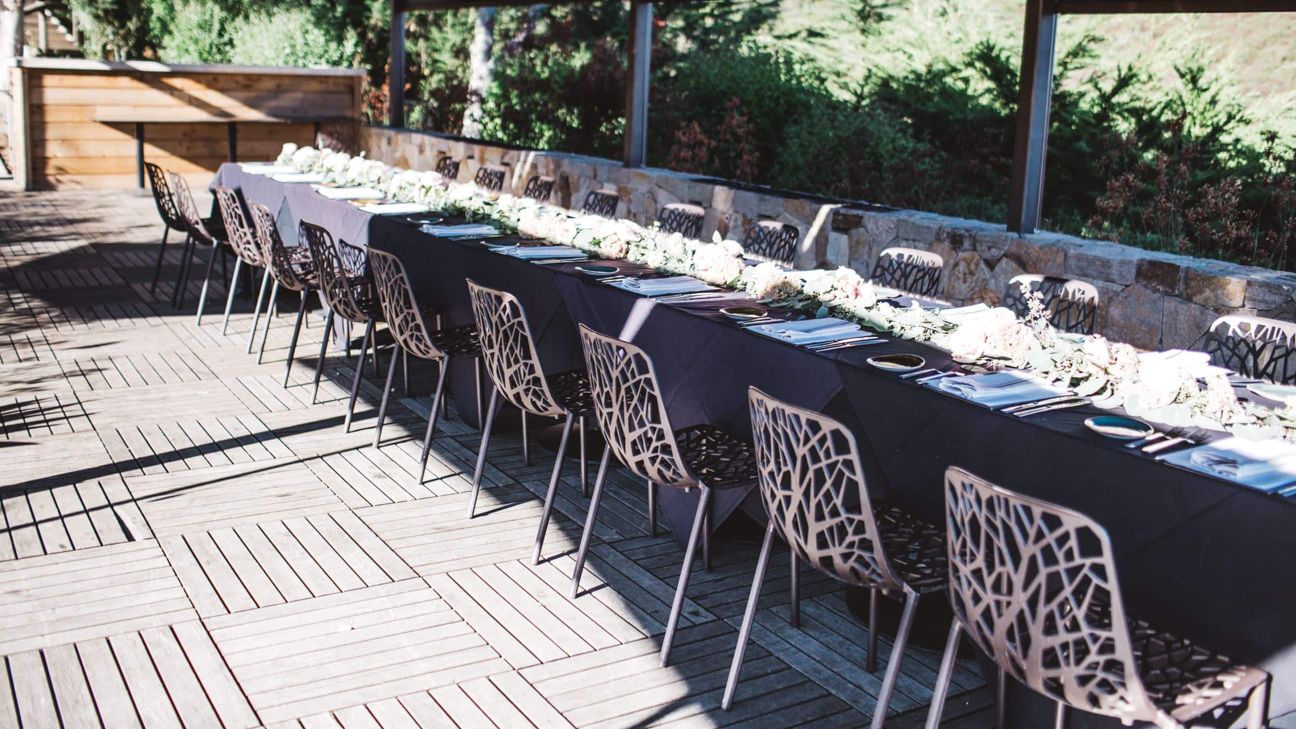 Alila Ventana Big Sur Sur House Reception Banquet Table