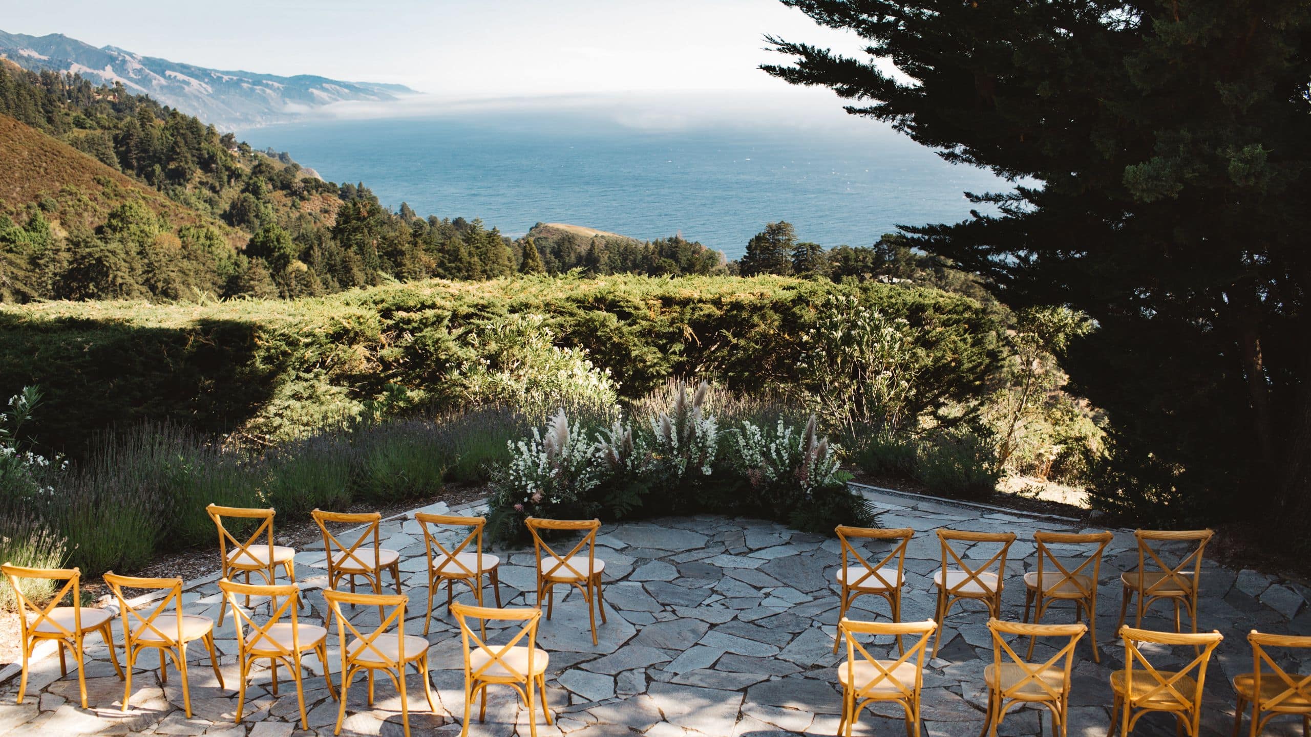 Alila Ventana Big Sur Sur Vista Ceremony Rustic Altar Seating
