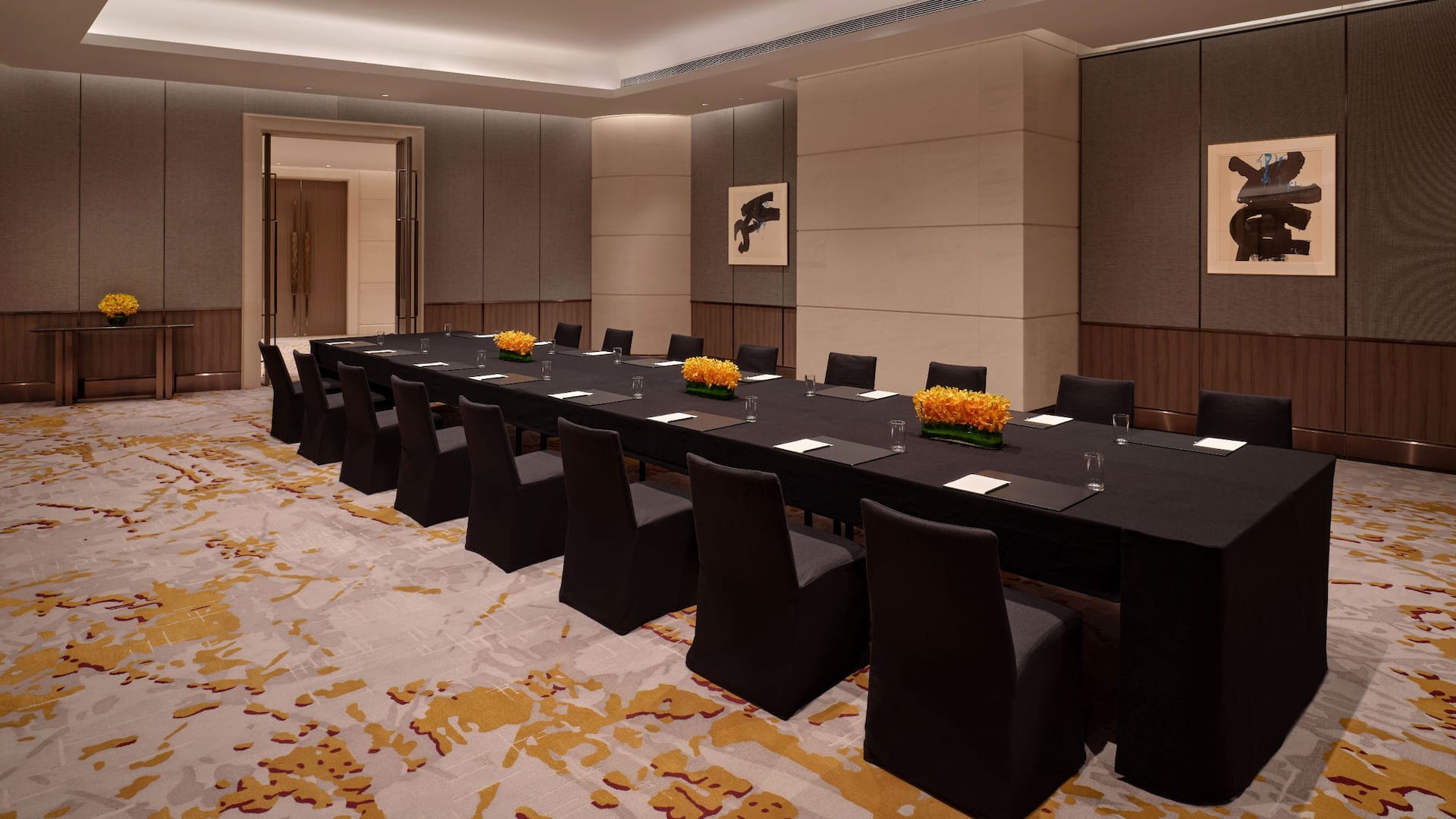 Grand Hyatt Beijing Drawing Room Meeting Table Setup