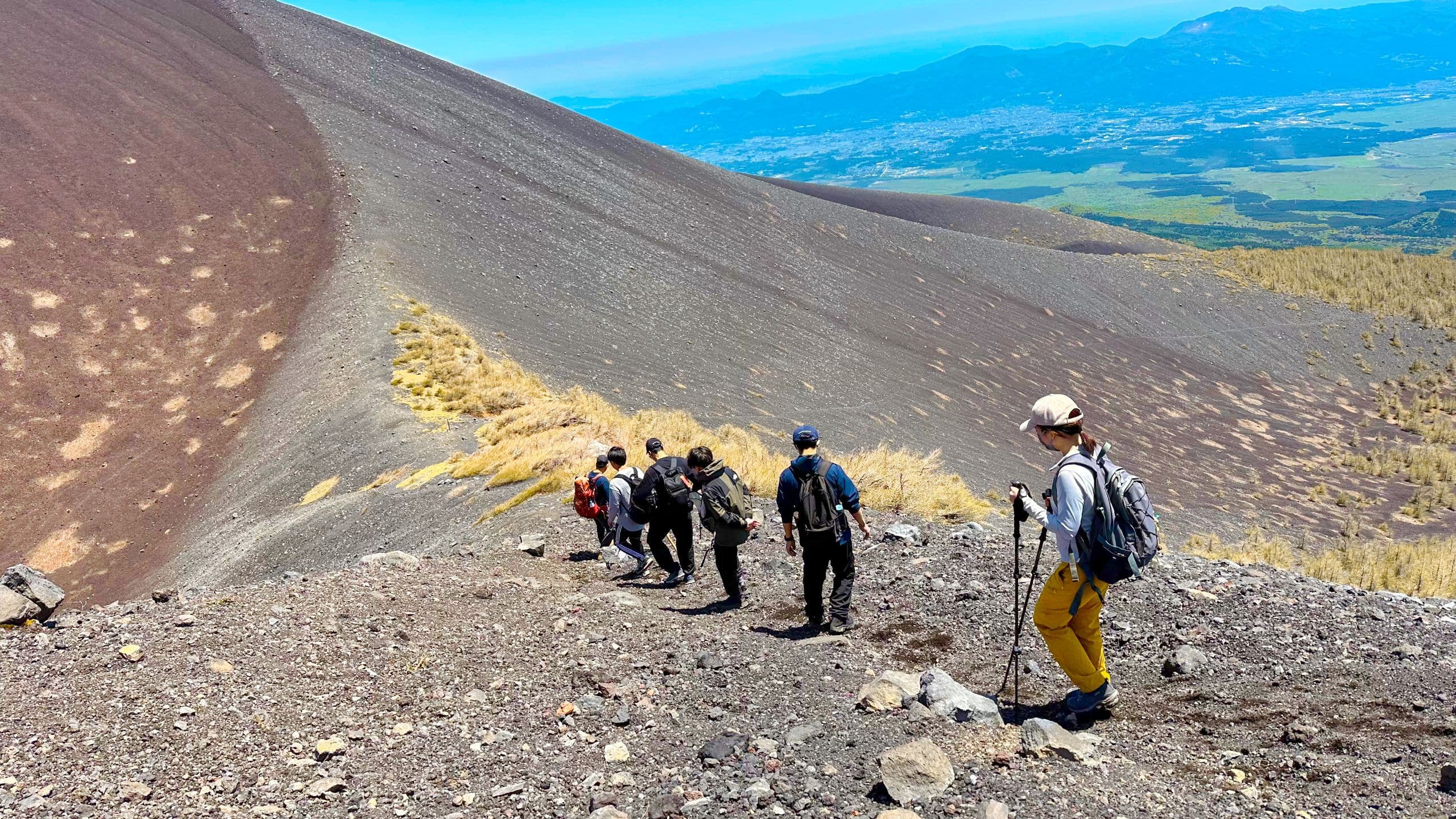 Fuji Speedway Hotel Mount Fuji Hiking Decending Tour Hoei Crater Rim
