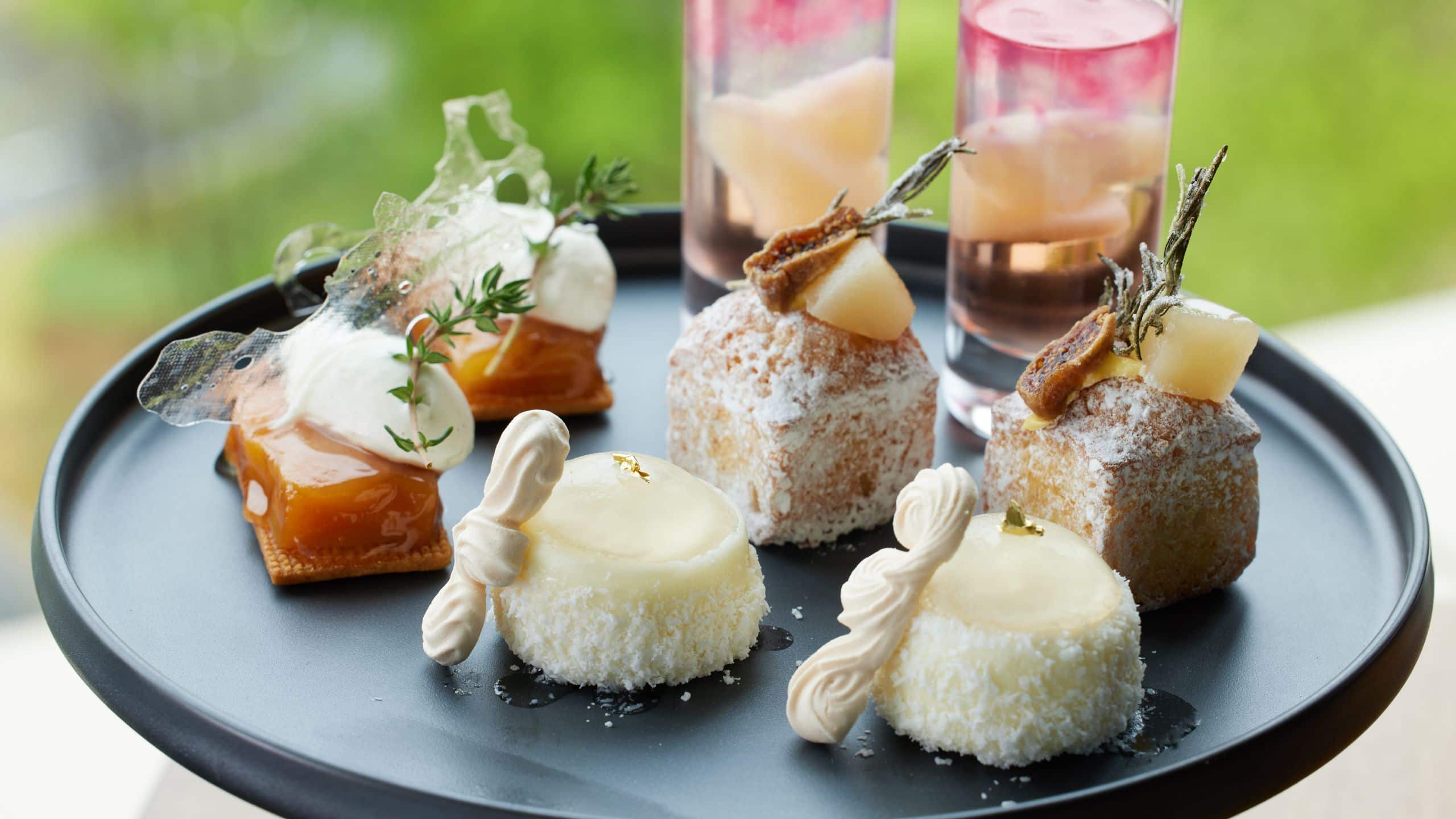 Fuji Speedway Hotel Trofeo Lounge Afternoon Tea Set Peach Sweets