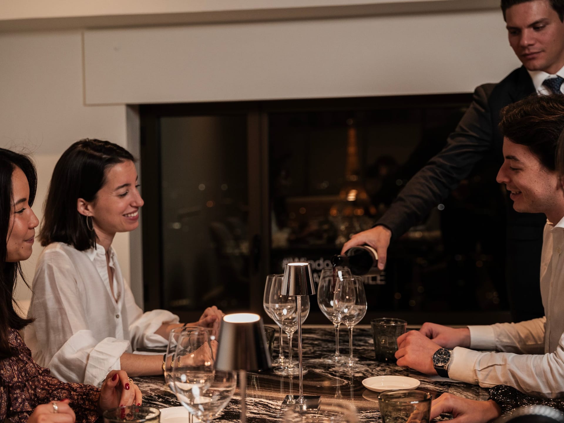 Hyatt Regency Paris Étoile Windo Skybar Table 34 Serving Wine