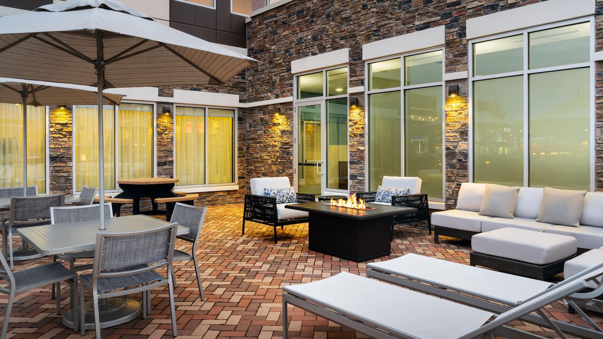 Hyatt Place Canton Patio With Fire Pit
