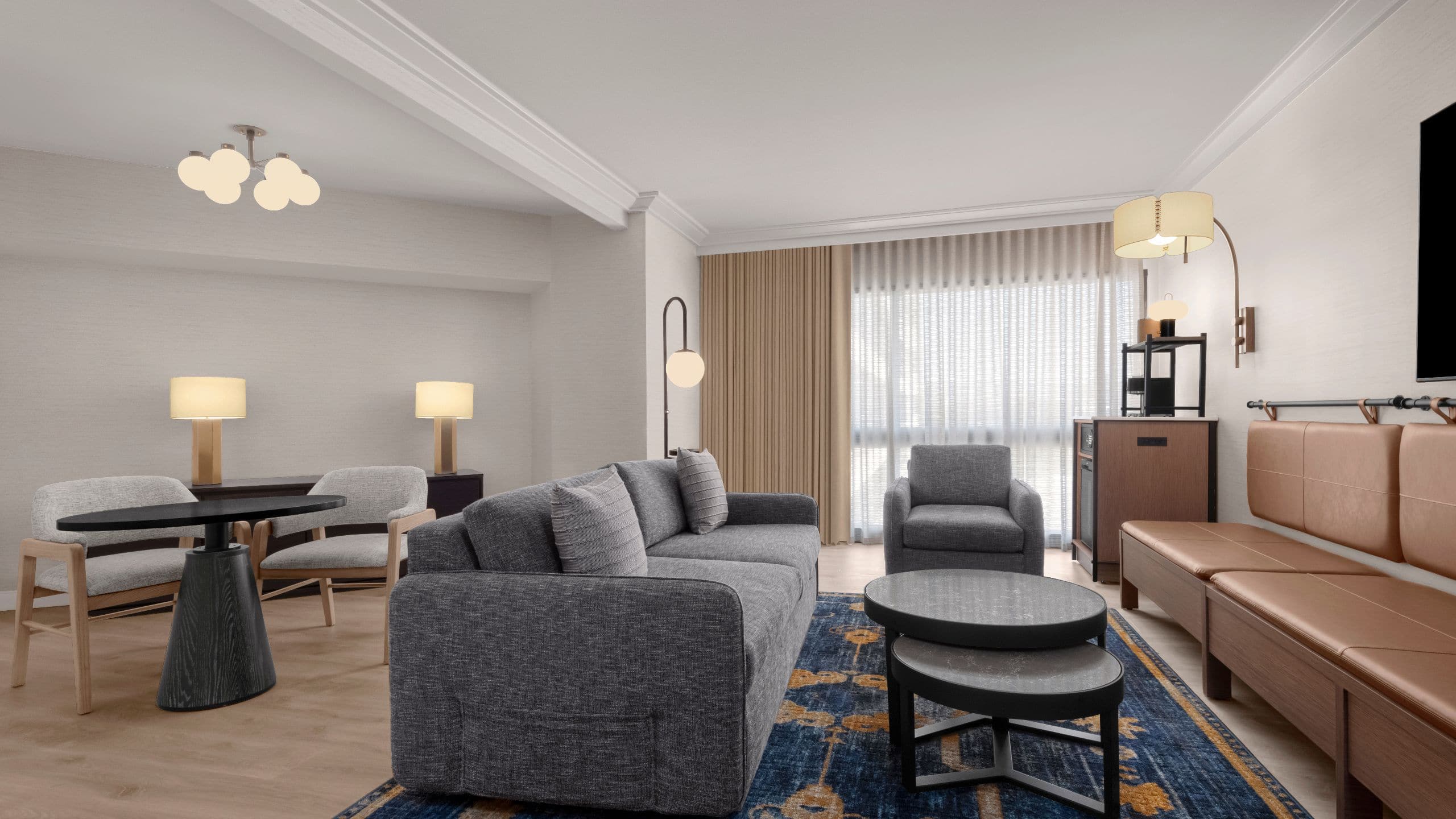 Hyatt Regency Irvine One Bedroom King Suite Living Area