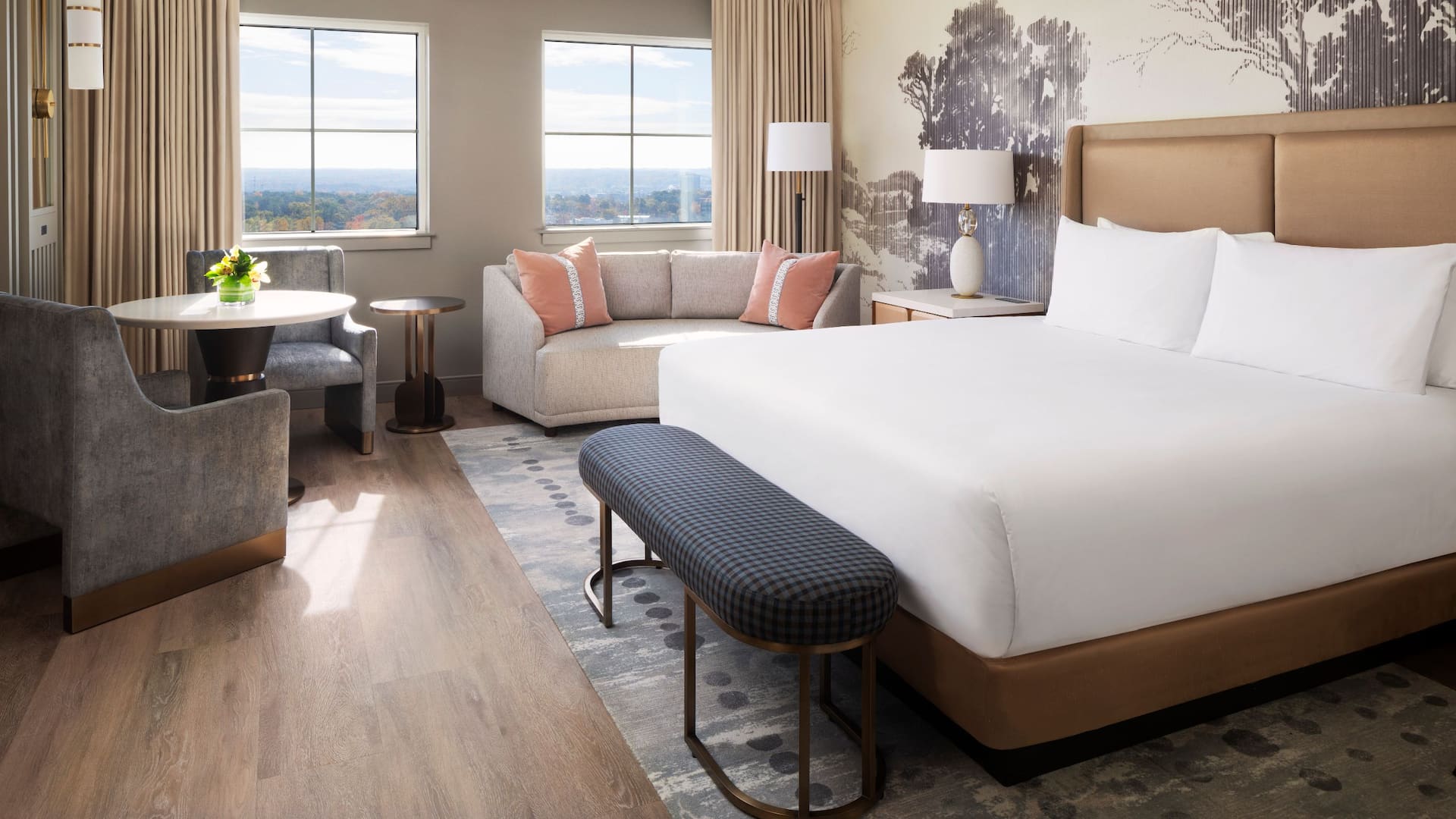 Grand Hyatt Atlanta in Buckhead Bedroom With Lights Off