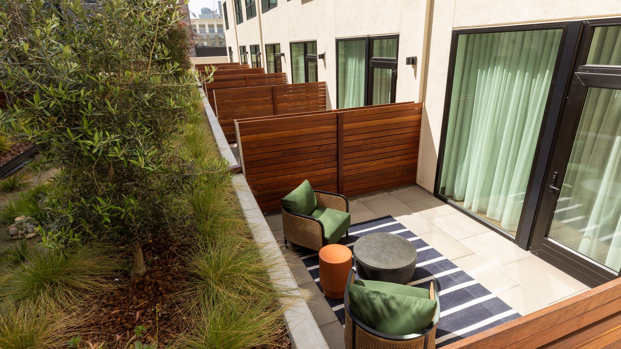 2 of 3 Kissel Uptown Oakland Terrace Courtyard Aerial View