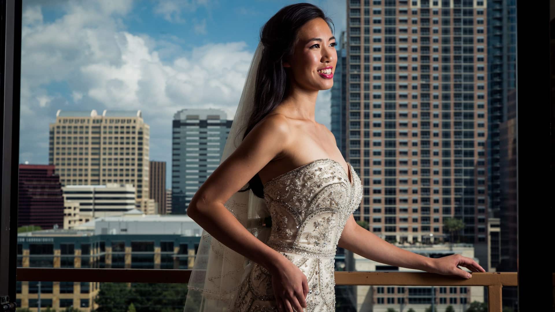 Hyatt Regency Austin Bride Smiling