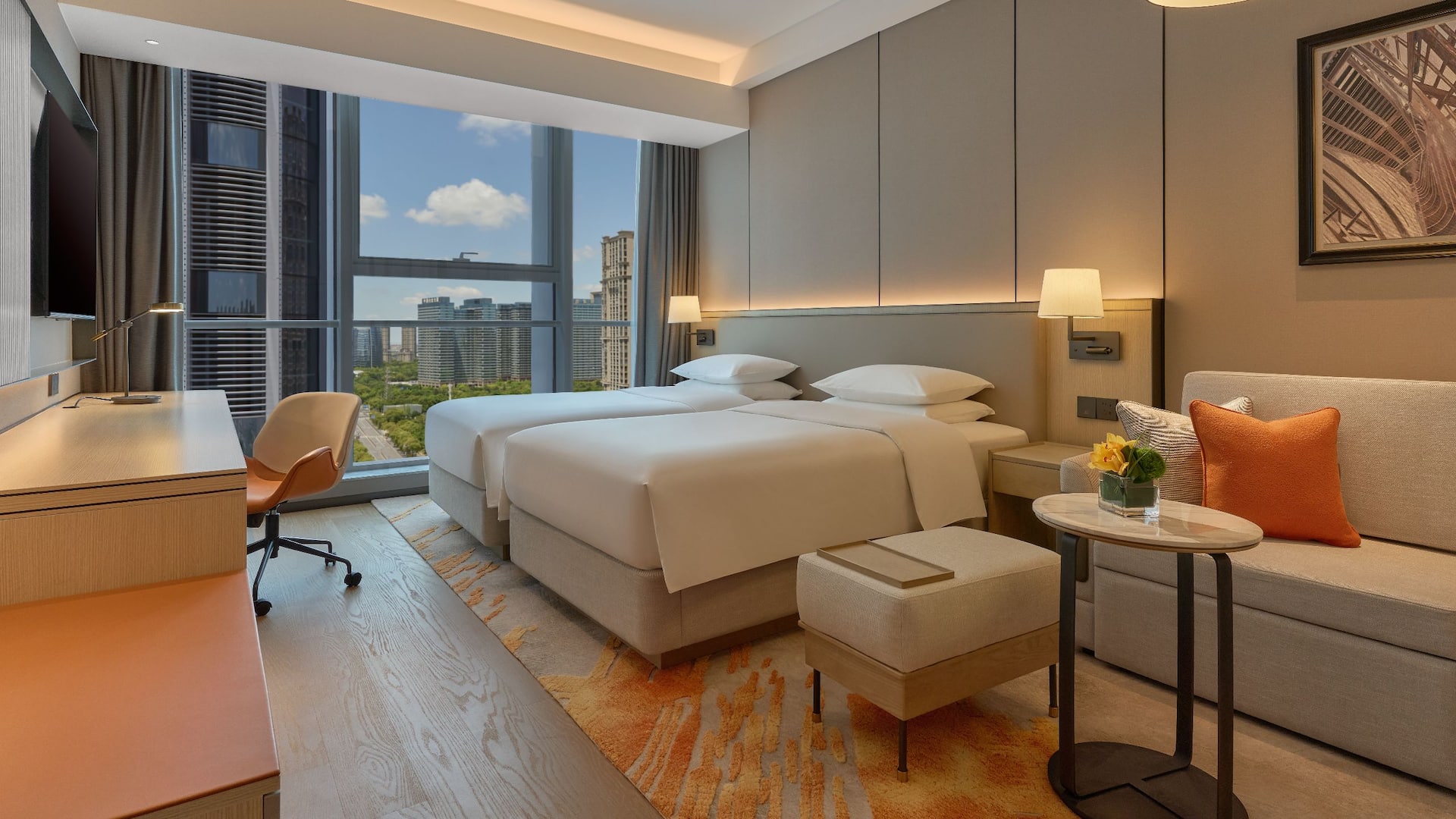 第 1，共 1 Hyatt Place Nantong, Xinghu City Plaza Twin Beds With Sofa Bed