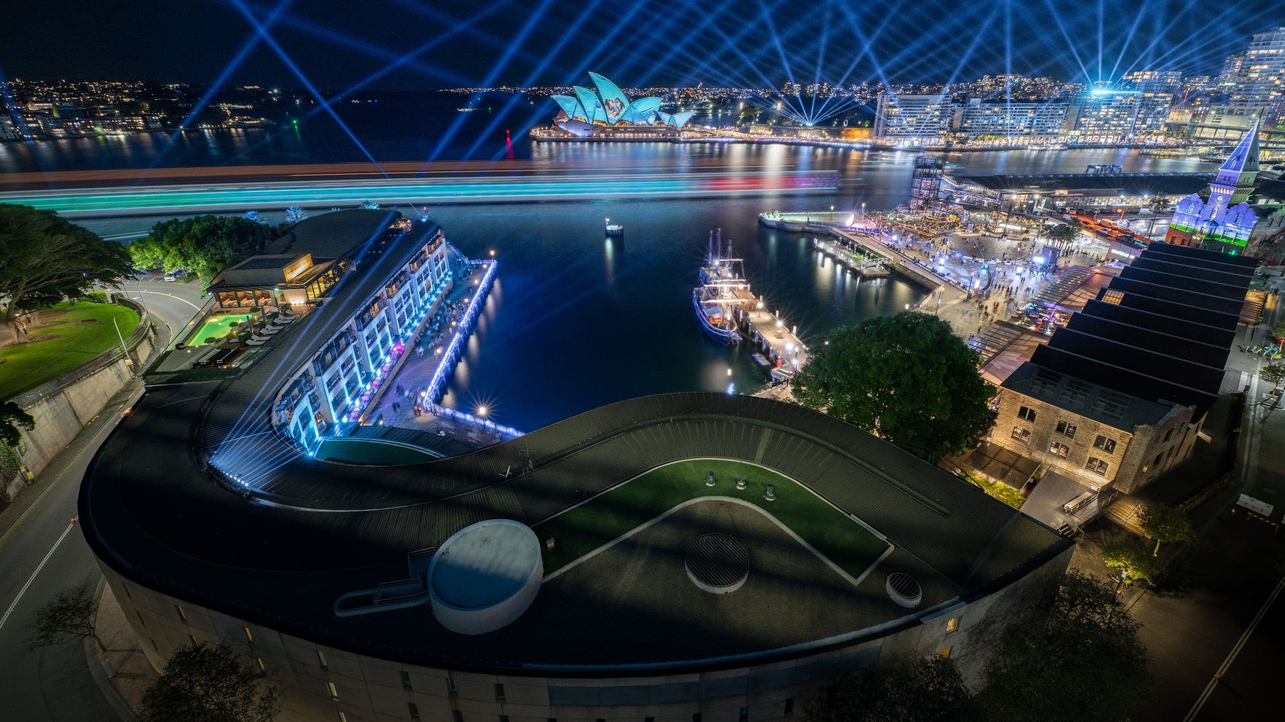 Park Hyatt Sydney Hotel Exterior From Harbour Bridge