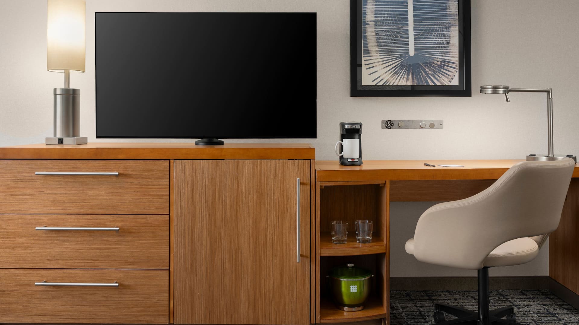 3 of 5 Hyatt Place Denver/Cherry Creek Entertainment Center Desk Coffee Station Amenity