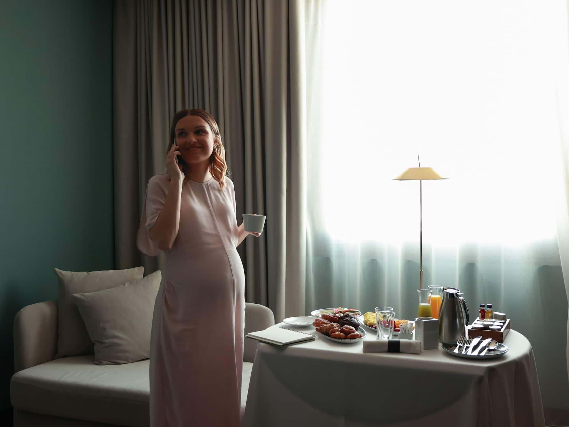 Grand Hyatt Barcelona Woman Having Room Service