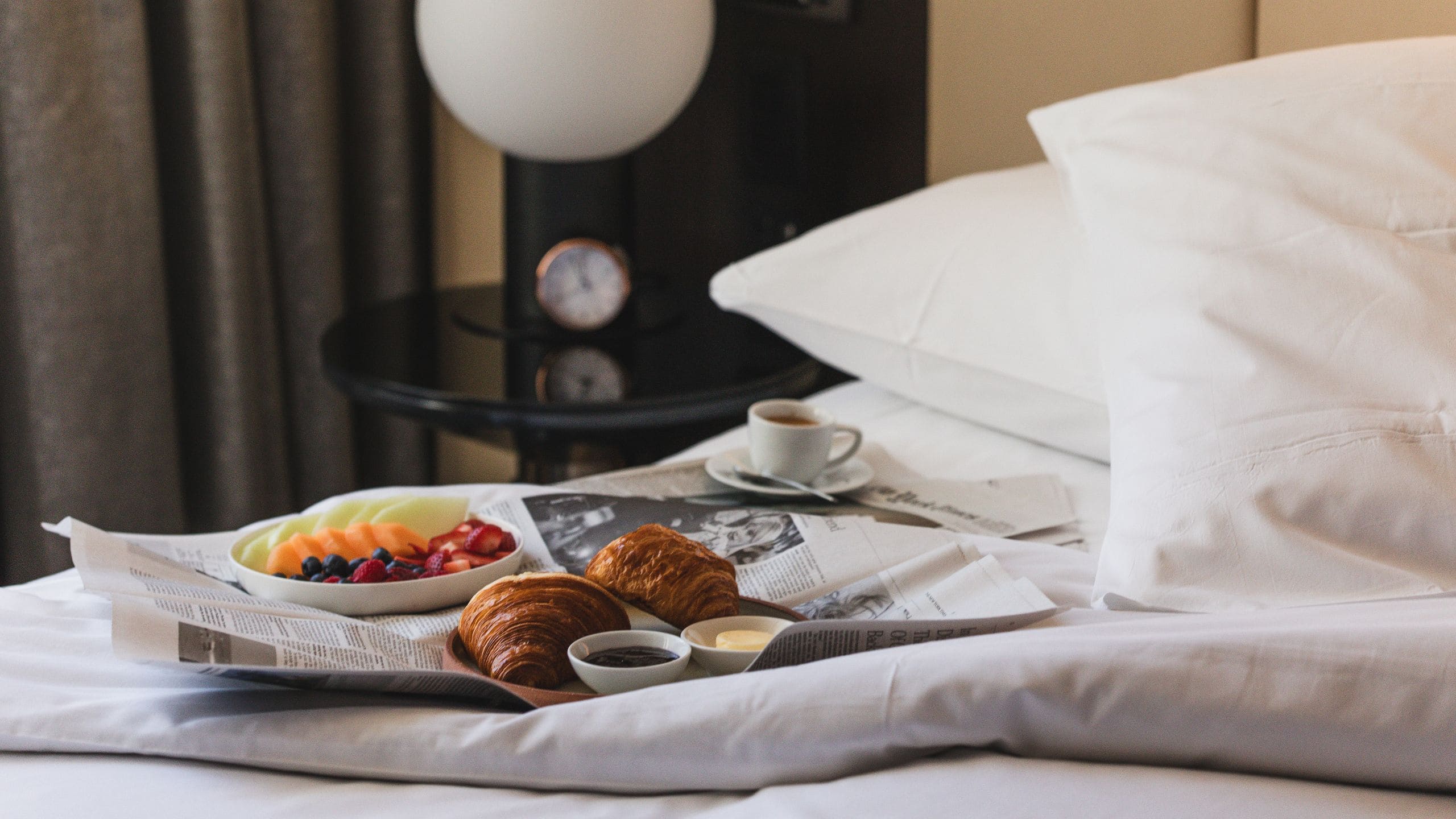 Park Hyatt Toronto In Room Dining Croissants Fruit