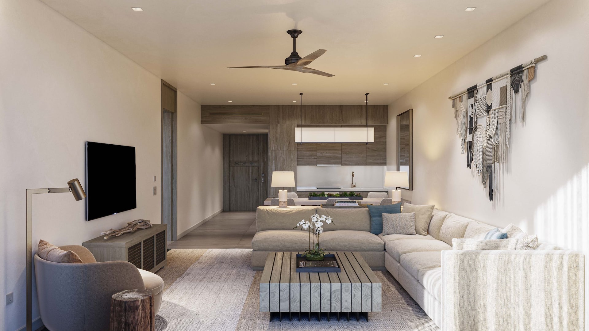 Grand Hyatt Grand Cayman One Bedroom Living Room Interior