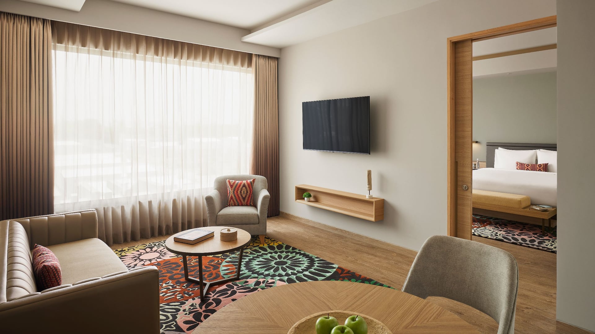 Hyatt Place Aurangabad Airport One Bedroom King Bed Suite Living Room