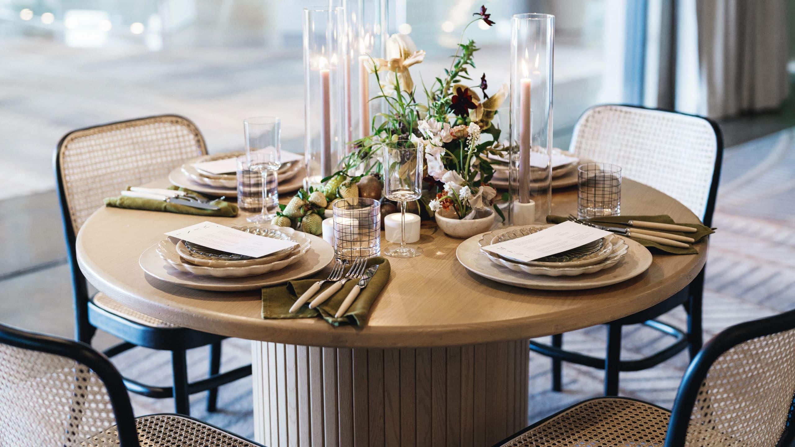 Alila Marea Beach Resort Encinitas Wedding Dining Table Wide Close