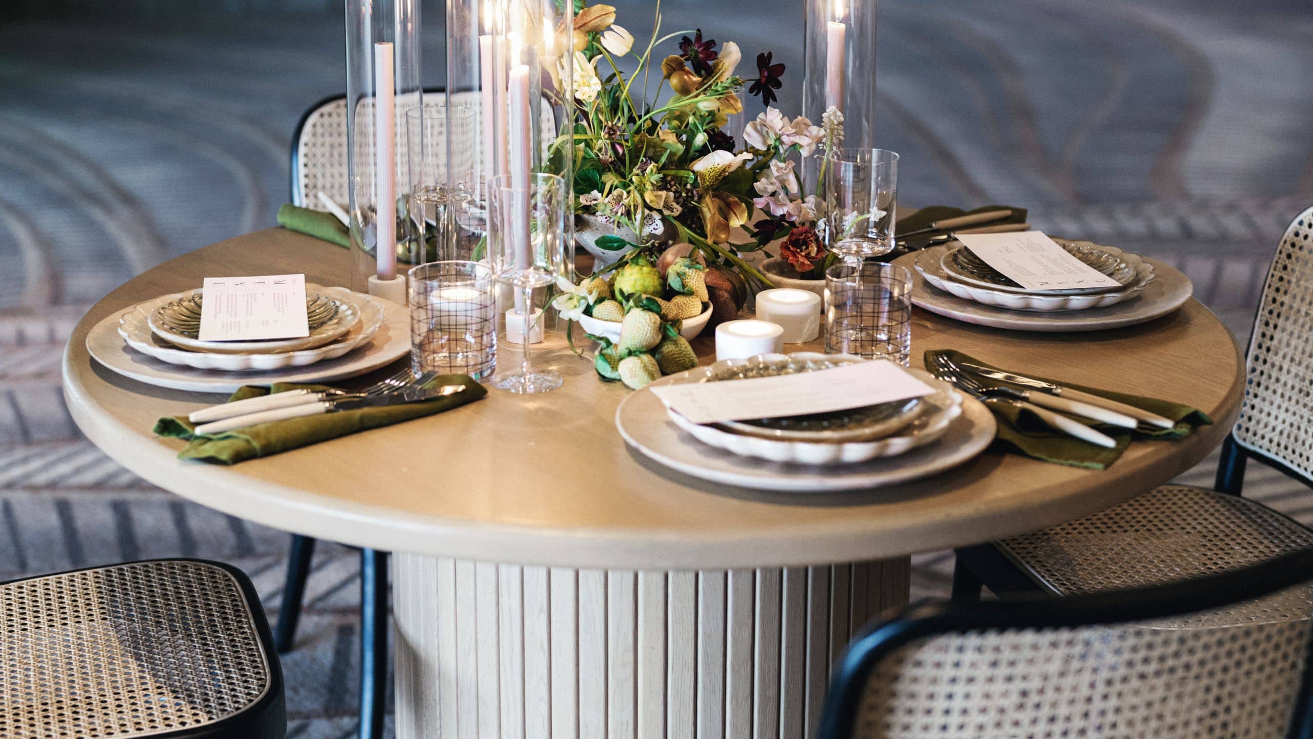 Alila Marea Beach Resort Encinitas Wedding Dining Table Wide Details