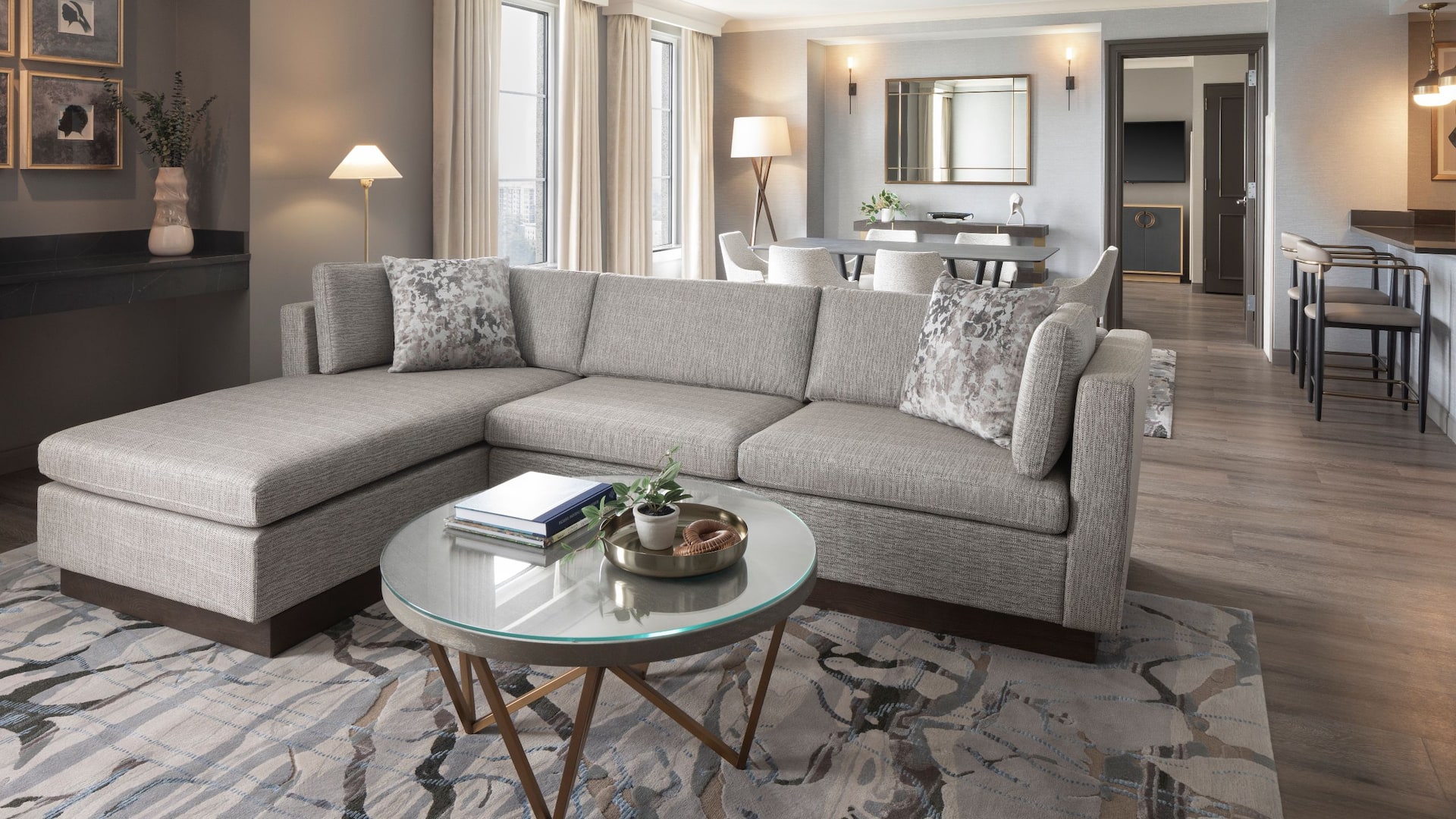 Grand Hyatt Atlanta in Buckhead Luxury Suite Living To Dining