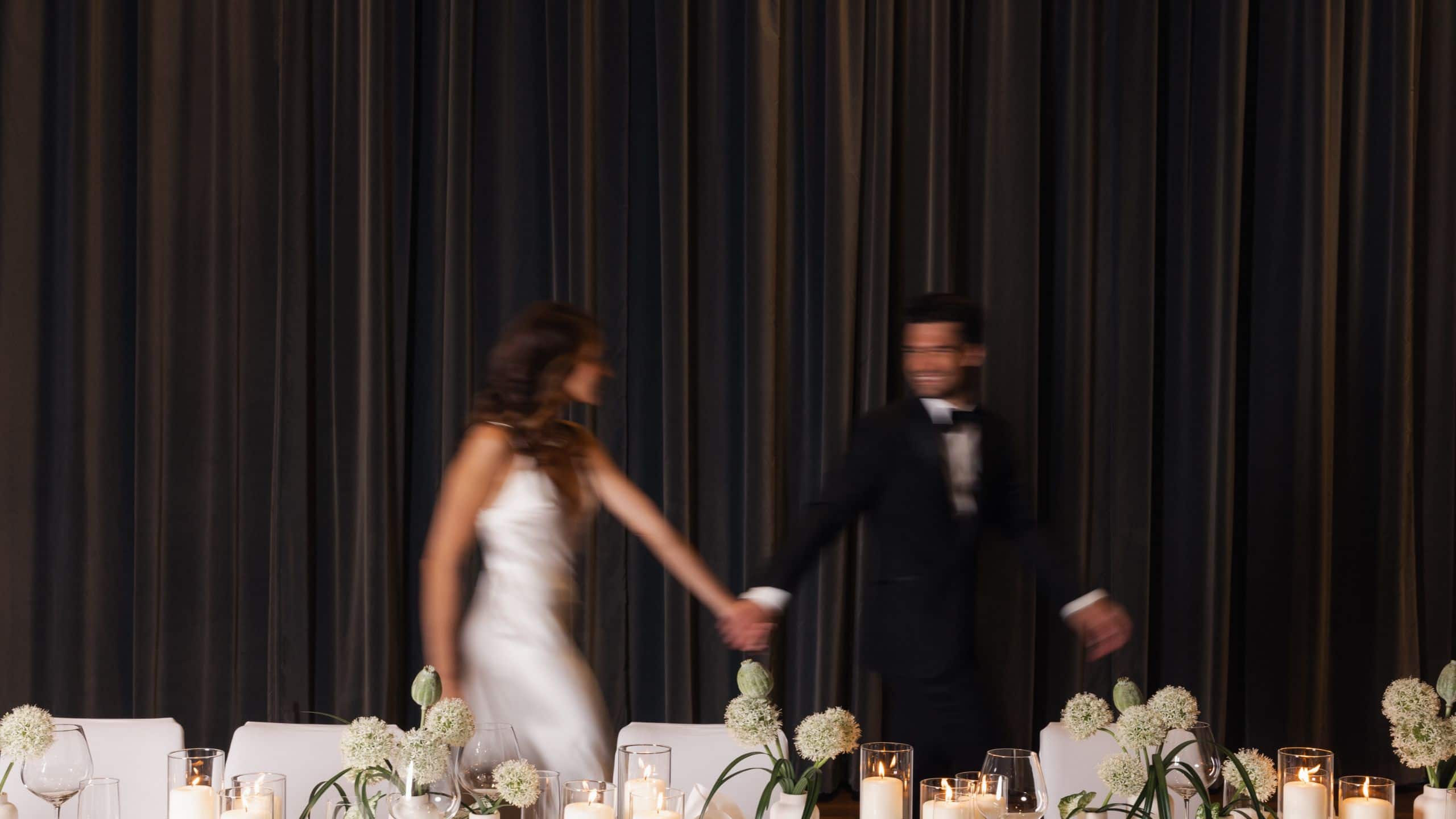 2 of 6 Park Hyatt Zurich Wedding Ballroom Couple Table Blurred