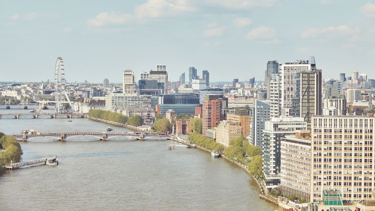 View East River London Eye Lambeth Daytime